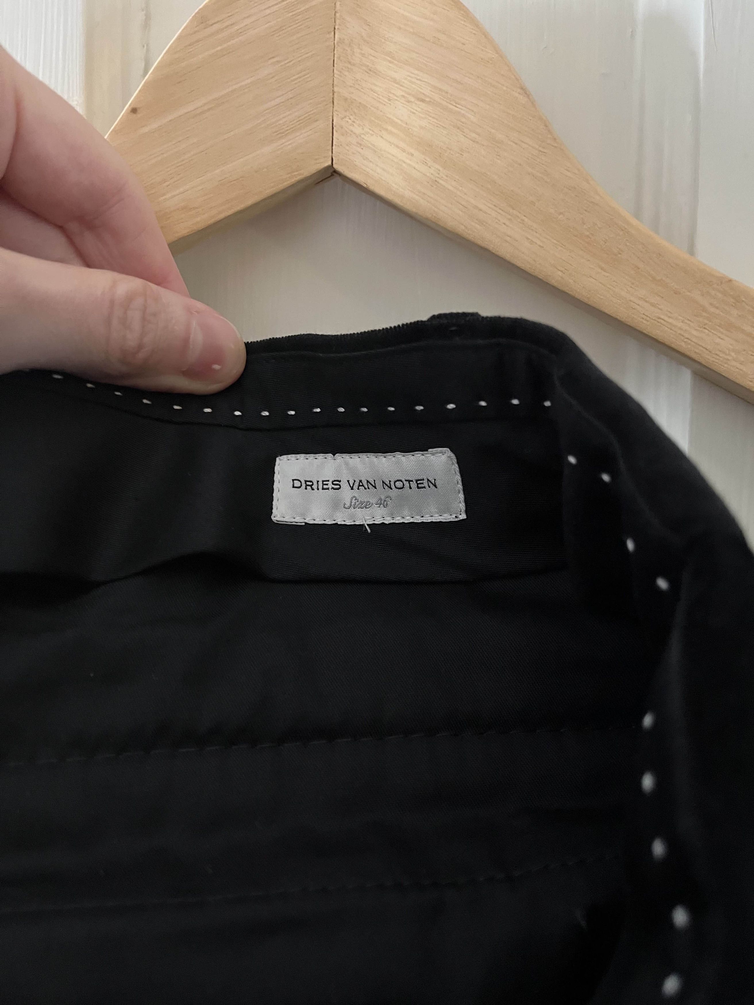 Dries Van Noten Black velvet 2-button slim-fit suit Size 46R - 5 Thumbnail