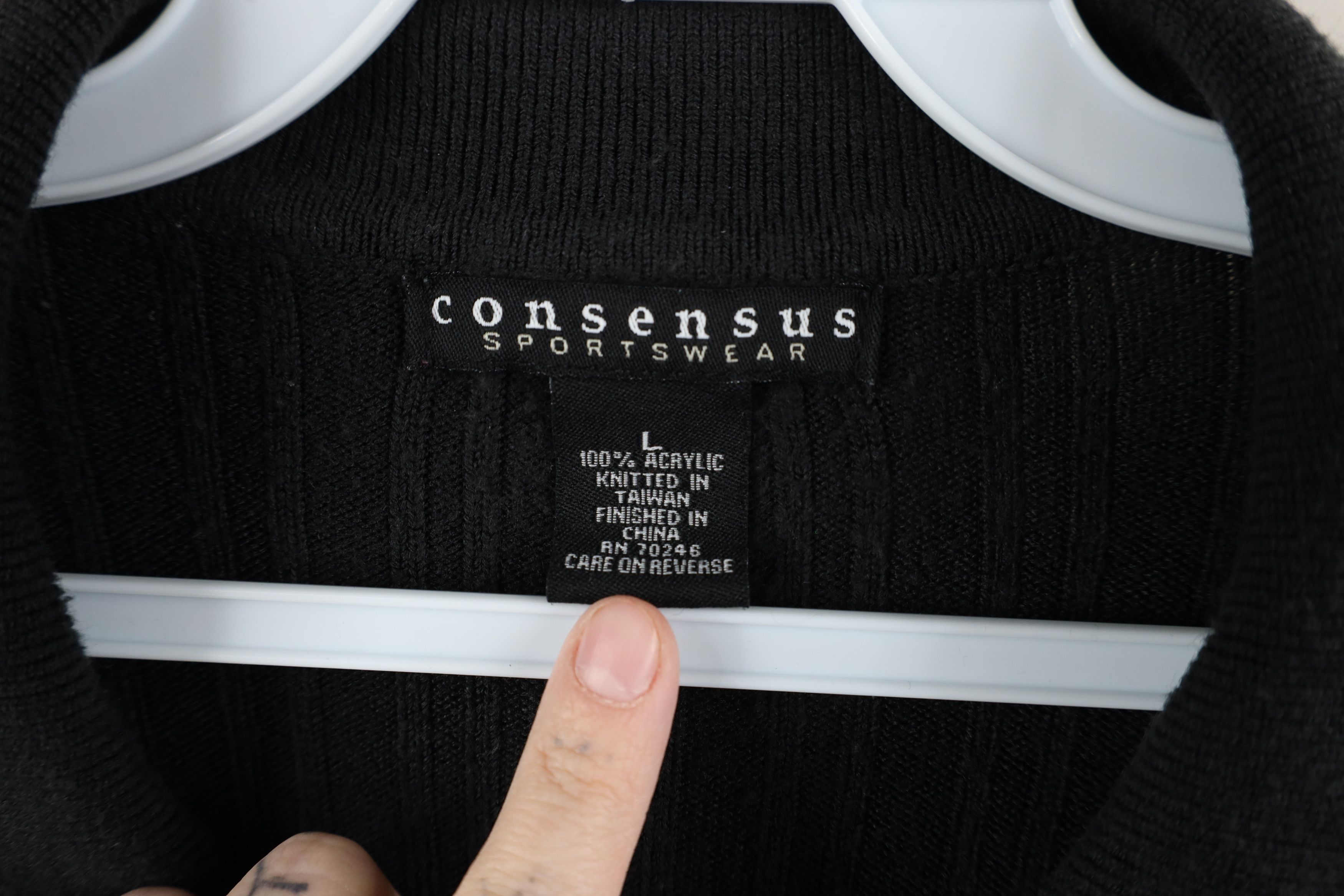 Vintage Vintage 90s Streetwear Soft Cable Knit Collared Sweater Size US L / EU 52-54 / 3 - 7 Thumbnail