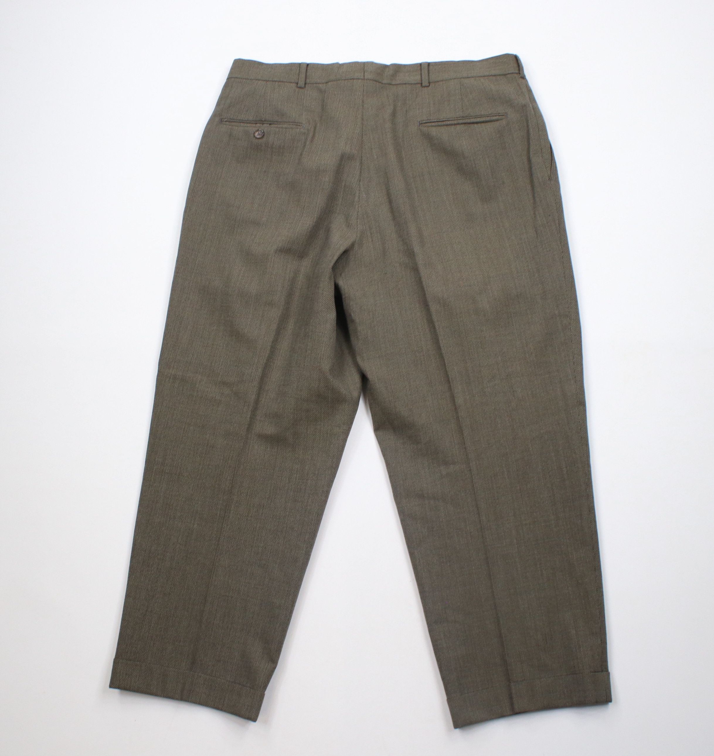 Vintage Vintage 90s Streetwear Pure Virgin Wool Tweed Chino Pants Size US 36 / EU 52 - 12 Thumbnail