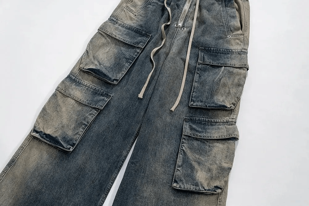 Designer × Vintage Jeans with ribbons and pockets style Harajuku y2k Size US 34 / EU 50 - 5 Thumbnail