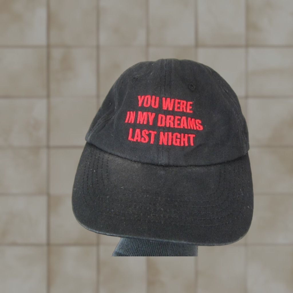 Vintage Verameat Hat Cap Mens OS Black Cotton You Were In My Dreams Last Night 80s Baseball Cap Adjustable Lightweight Canvas Size ONE SIZE - 1 Thumbnail