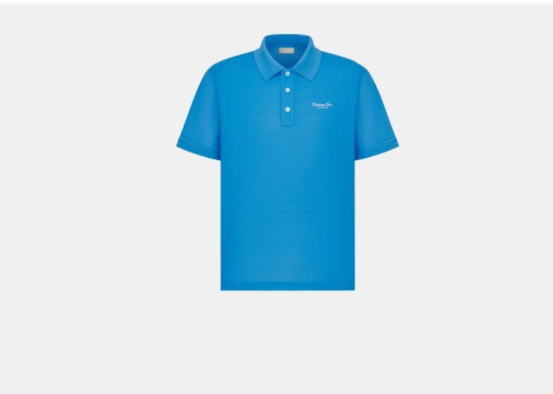 Dior o1w1db10225 483J834A Couture Polo Shirt in Fluorescent Blue Size US L / EU 52-54 / 3 - 1 Thumbnail