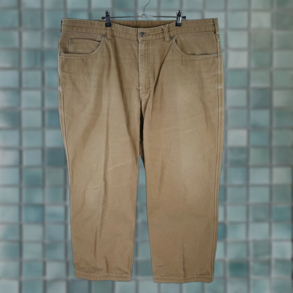 Duluth Trading Company Duluth Trading Co Mens Lined High Rise Cotton Khaki Tan Jeans Size 44x32 Size US 44 / EU 60 - 1 Thumbnail