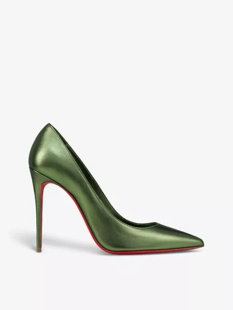 Christian Louboutin o1s1wg110225 Kate 100 Pumps in Green Size US 8 / IT 38 - 2 Thumbnail