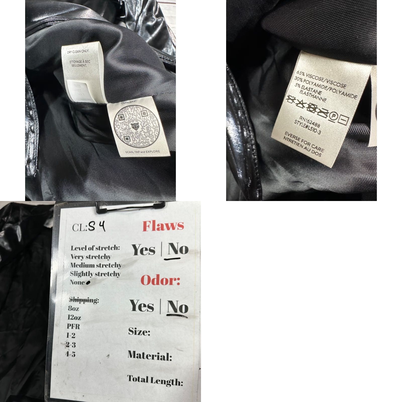 Vintage Lita by Ciara Womens Jacket Black L Size L XL Pockets Lined Shiny Double Breasted Size L / US 10 / IT 46 - 8 Thumbnail