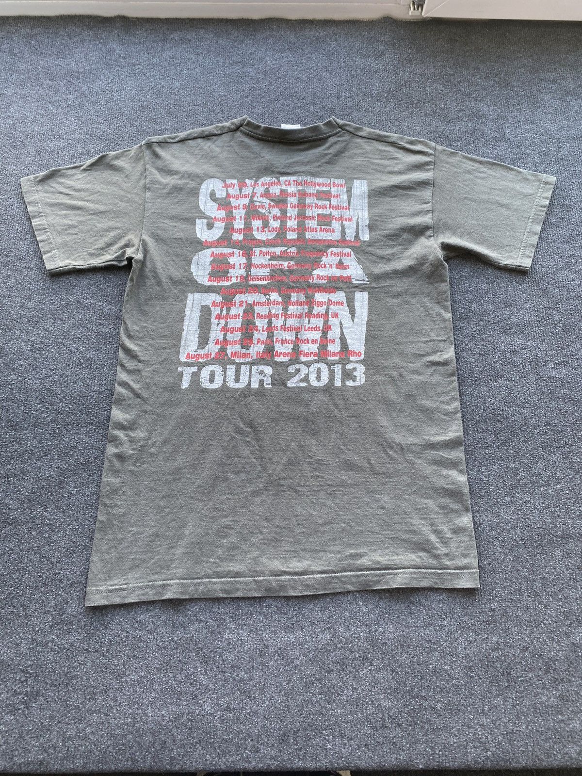 Band Tees 🔥System of a down band tee 2013 tour faded green Size US S / EU 44-46 / 1 - 2 Thumbnail
