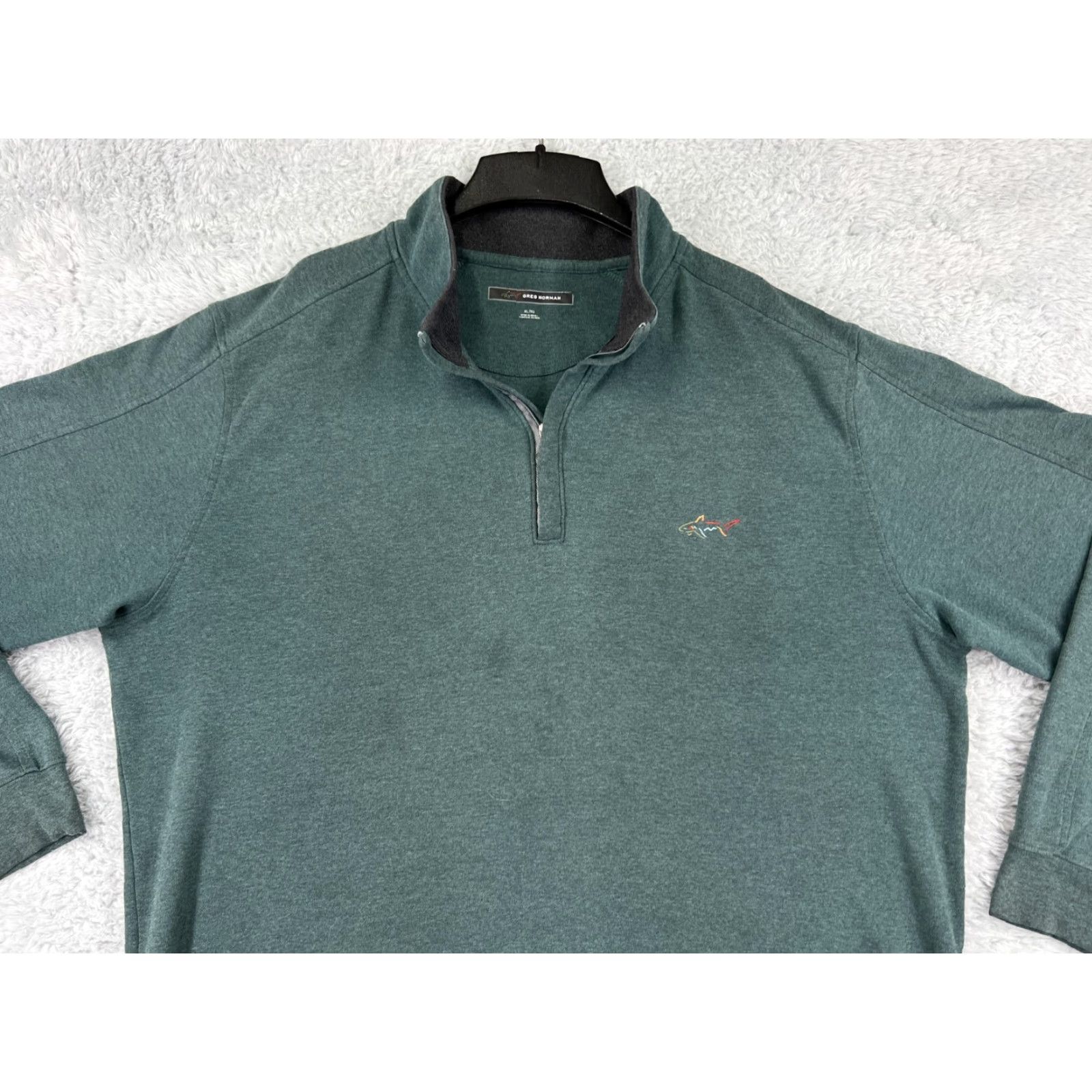 Vintage Greg Norman Mens Casual Shirt XL Green 1/4 Zip Lightweight Cotton Blend Sweater Pullover Size US XL / EU 56 / 4 - 4 Thumbnail