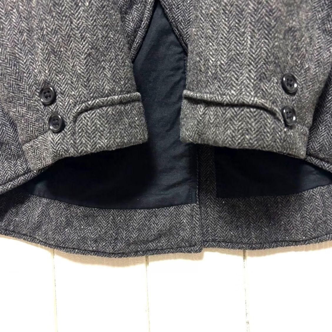 Engineered Garments ENGINEERED GARMENTS Swallowtail Herringbone Tweed Velour Collar Jacket - Gray - S Size US S / EU 44-46 / 1 - 6 Thumbnail