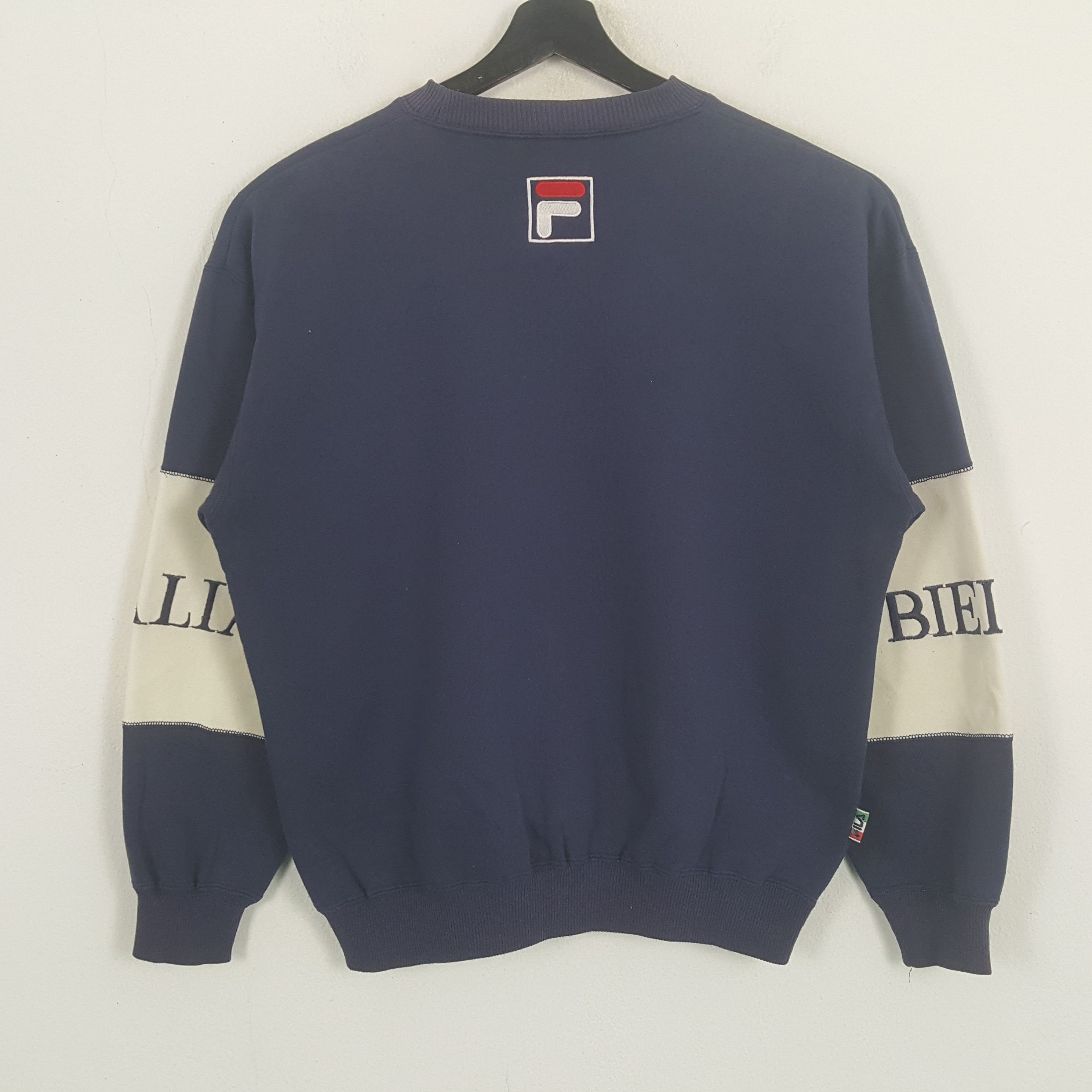 Fila × Vintage Fila Biella Italia Spellout Design Sweatshirt Size US L / EU 52-54 / 3 - 3 Thumbnail