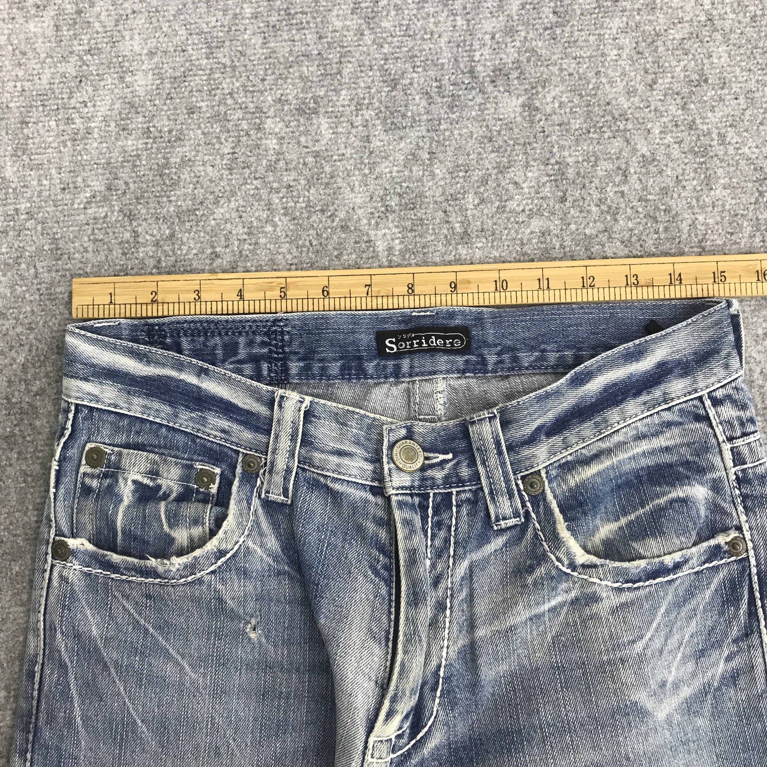 Japanese Brand Rare sorridere japan bootcut distressed denim jeans pants Size US 30 / EU 46 - 7 Thumbnail