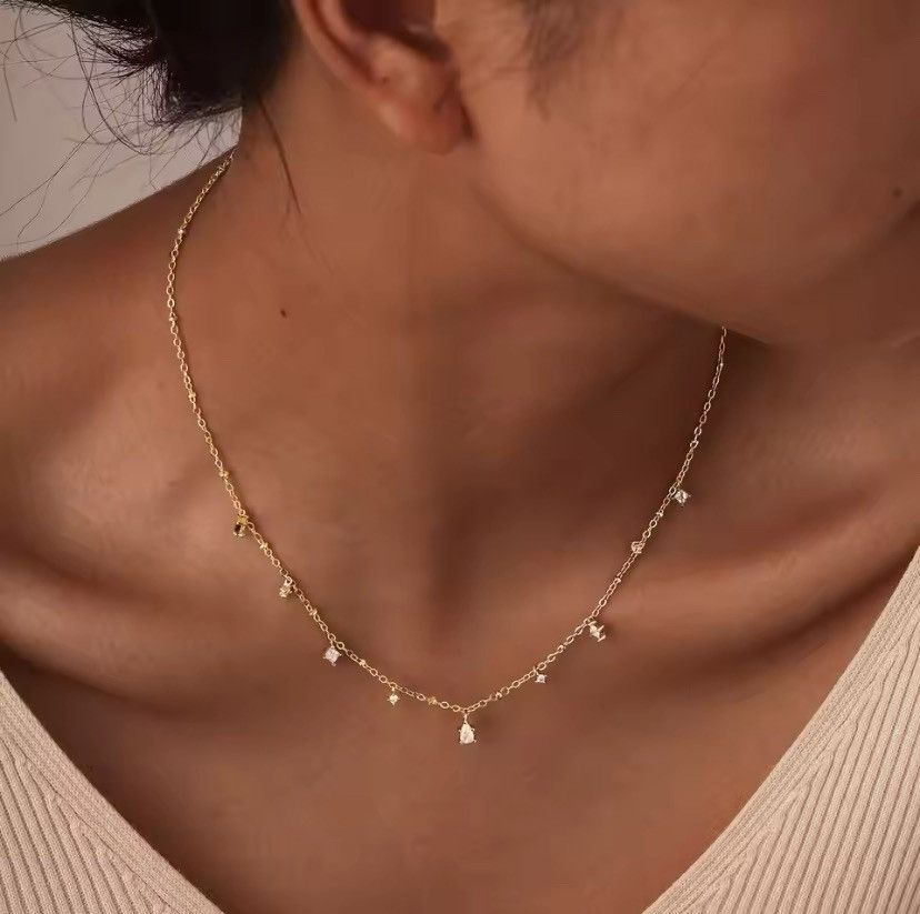 Other Sparking Clear Stones Charms Necklace Size ONE SIZE - 3 Thumbnail