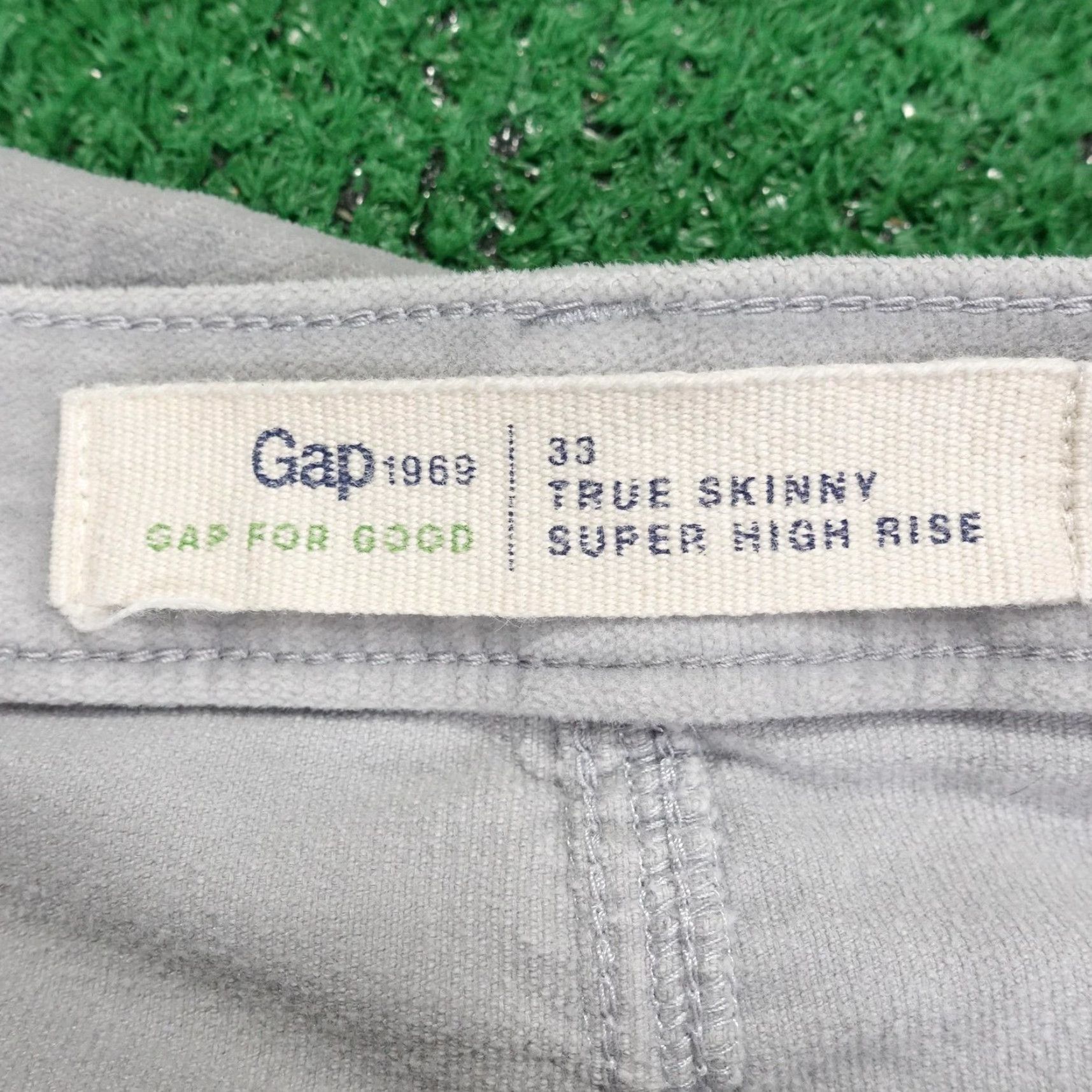 Gap Gap 1969 Jeans Womens 33 Gray True Skinny Super High Rise Stretch Felt Size 24" / US 00 / IT 34 - 6 Thumbnail