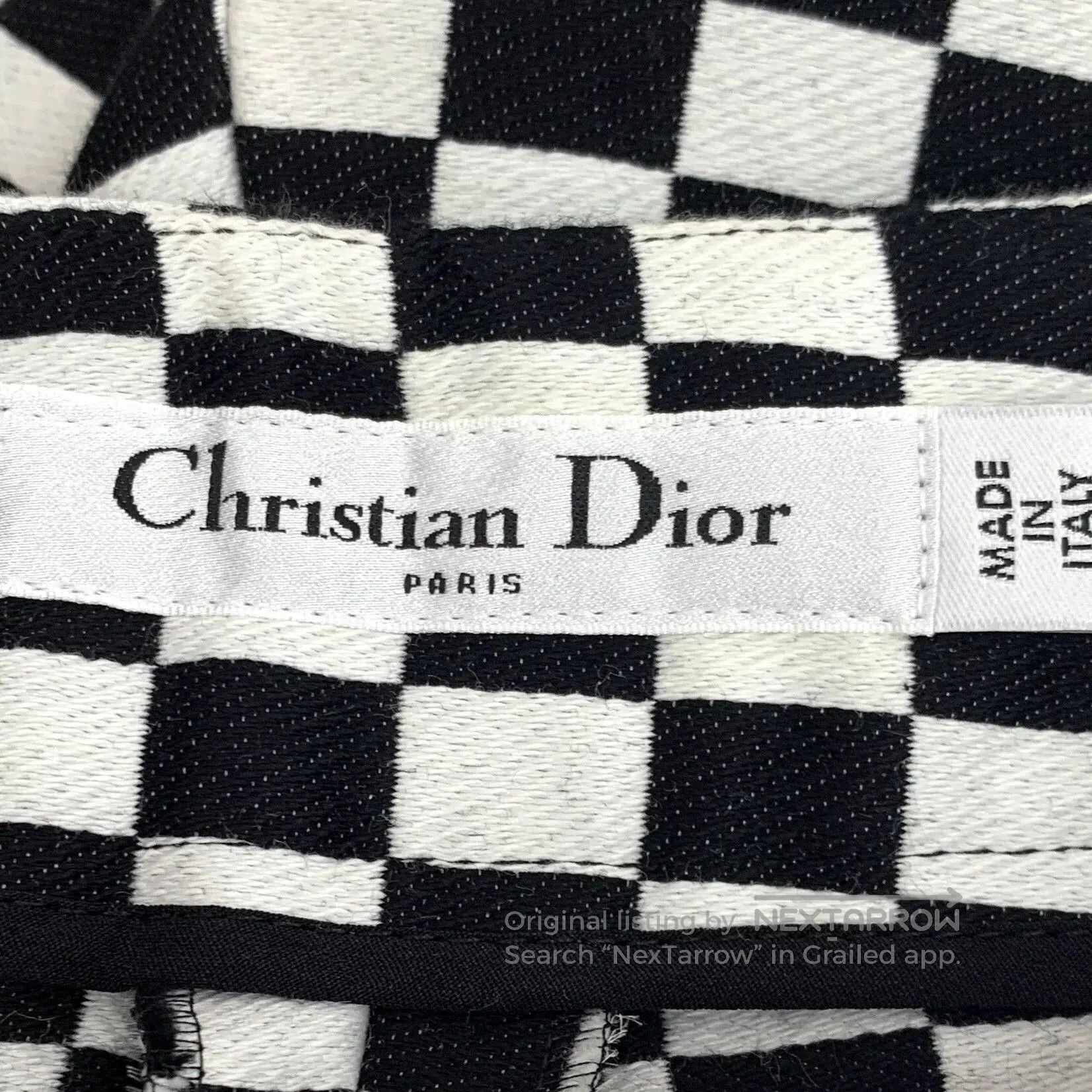 Dior dior black and white checkered cotton shorts. Size US 34 / EU 50 - 5 Thumbnail