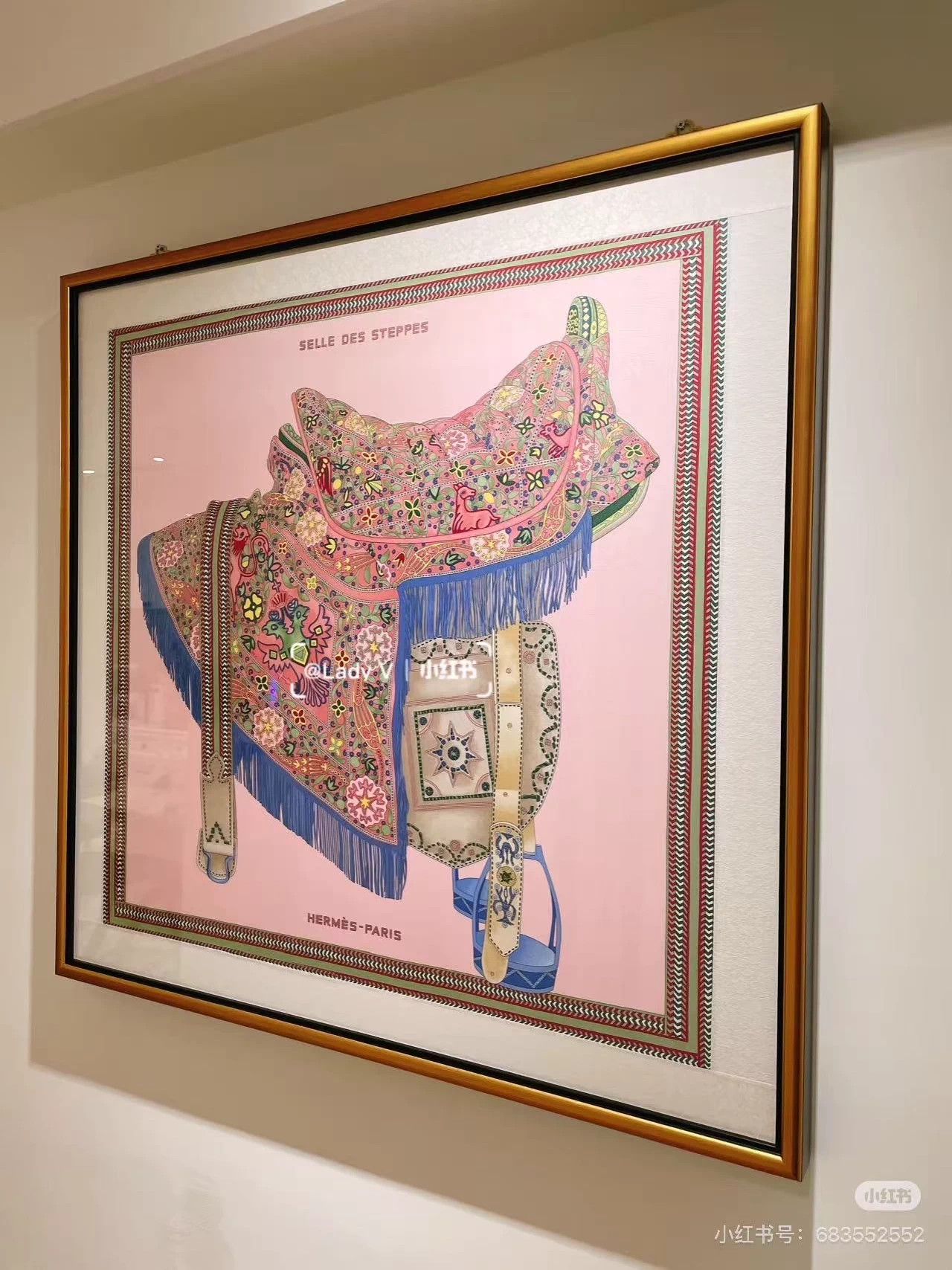 Hermes Hermès Grassland Saddle Blush Pink 90cm Silk Scarf New Size ONE SIZE - 9 Thumbnail
