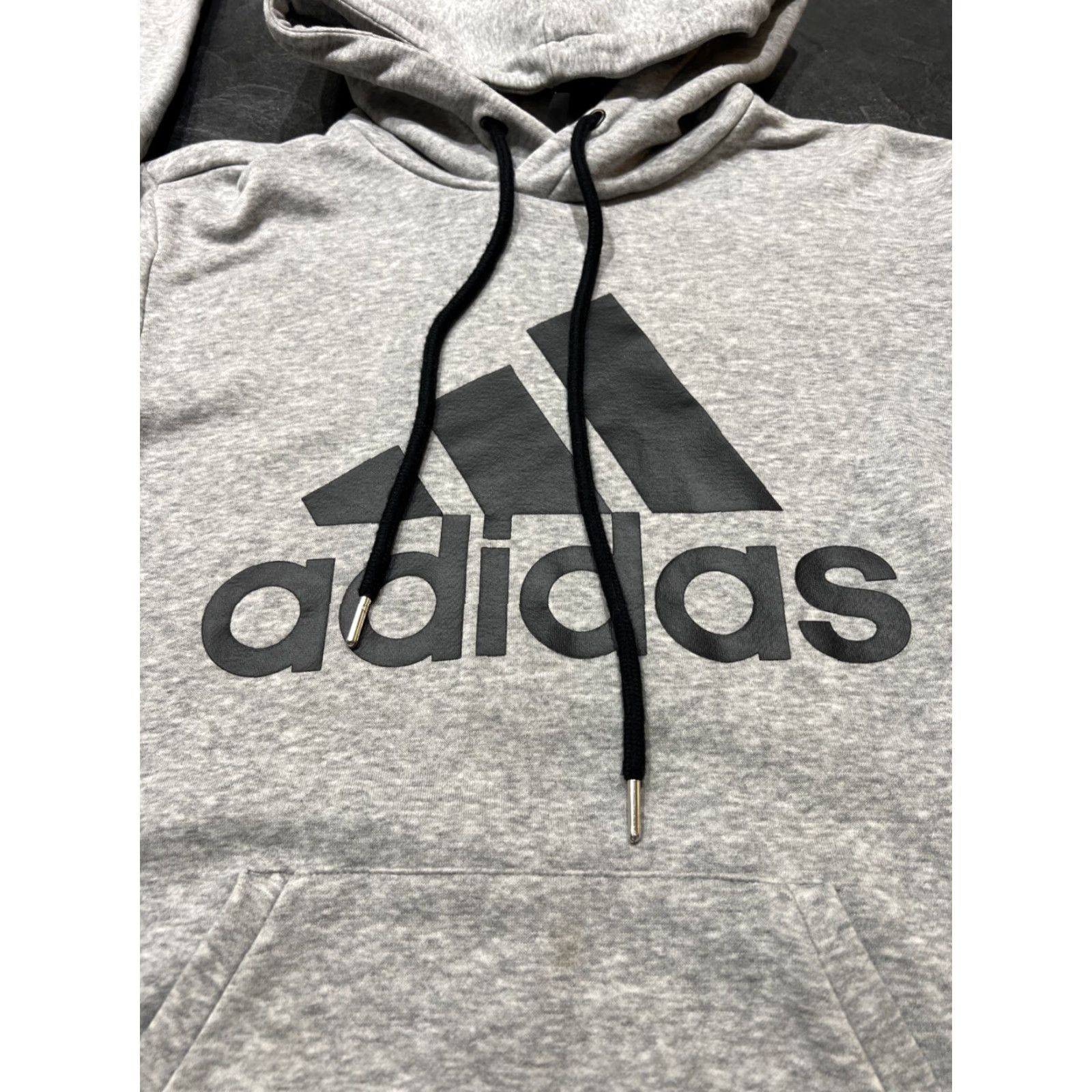 Adidas Adidas Hoodie Pullover Men's Gray Small Cotton Blend Hooded Pocket Pullover S Hooded Mens Size US S / EU 44-46 / 1 - 3 Thumbnail