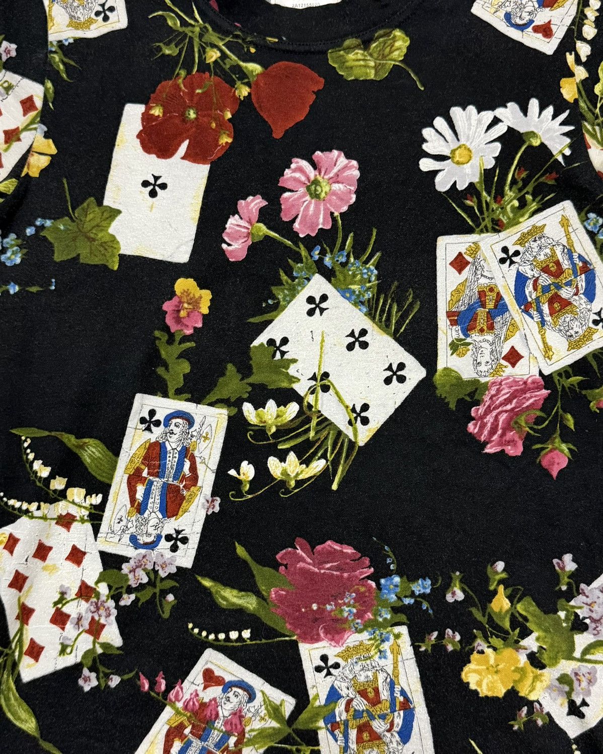 Dior CHRISTIAN DIOR F/W 2002 Floral Playing Card Print T-Shirt Size S / US 4 / IT 40 - 3 Thumbnail
