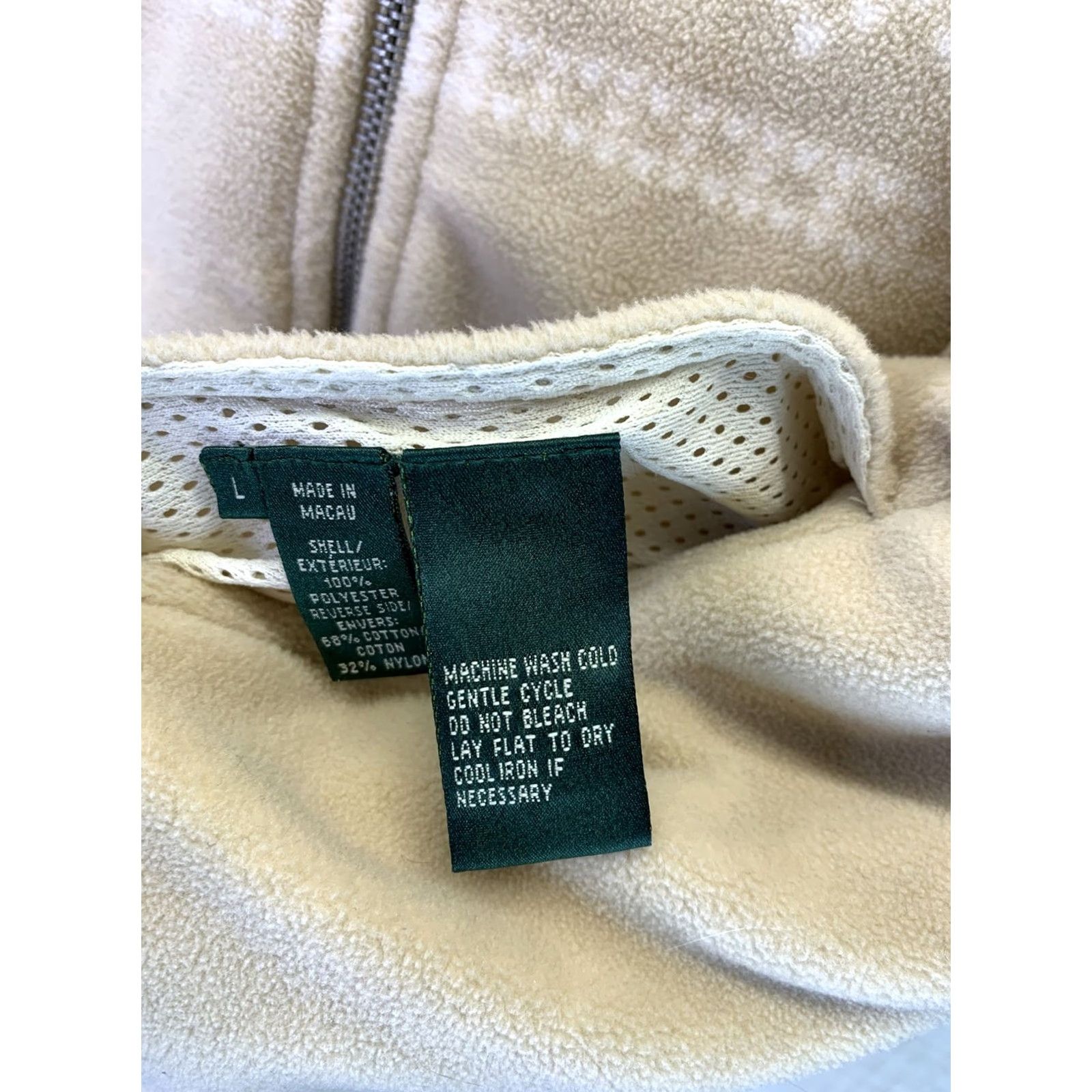 Ralph Lauren Ralph Lauren Women’s Vest L Tan/Ivory Reversible Fleece Winter Style #3481 Size L / US 10 / IT 46 - 4 Thumbnail