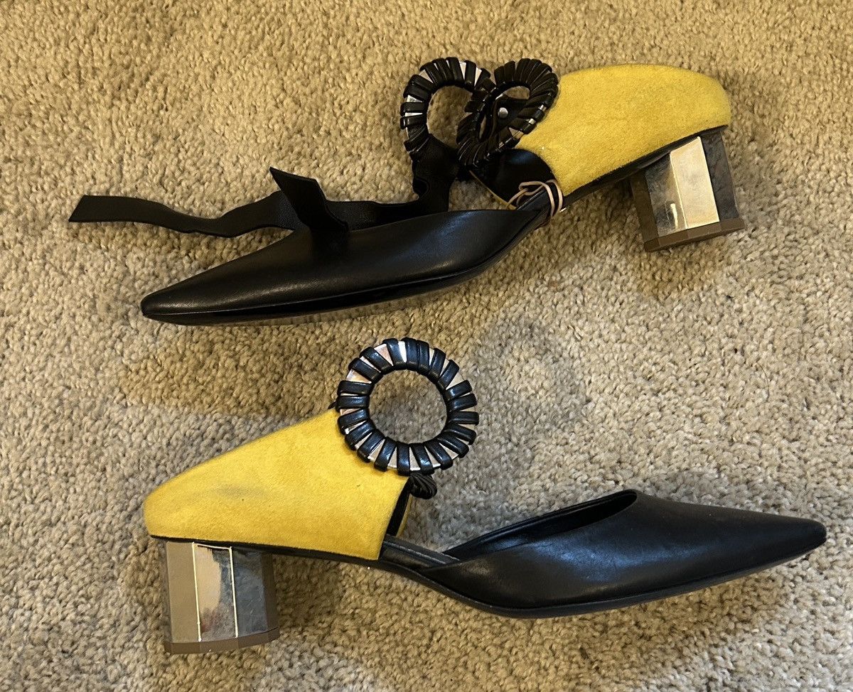 Proenza Schouler Proenza Schouler Leather and Suede Black and Yellow Shoes Size US 9 / IT 39 - 3 Thumbnail