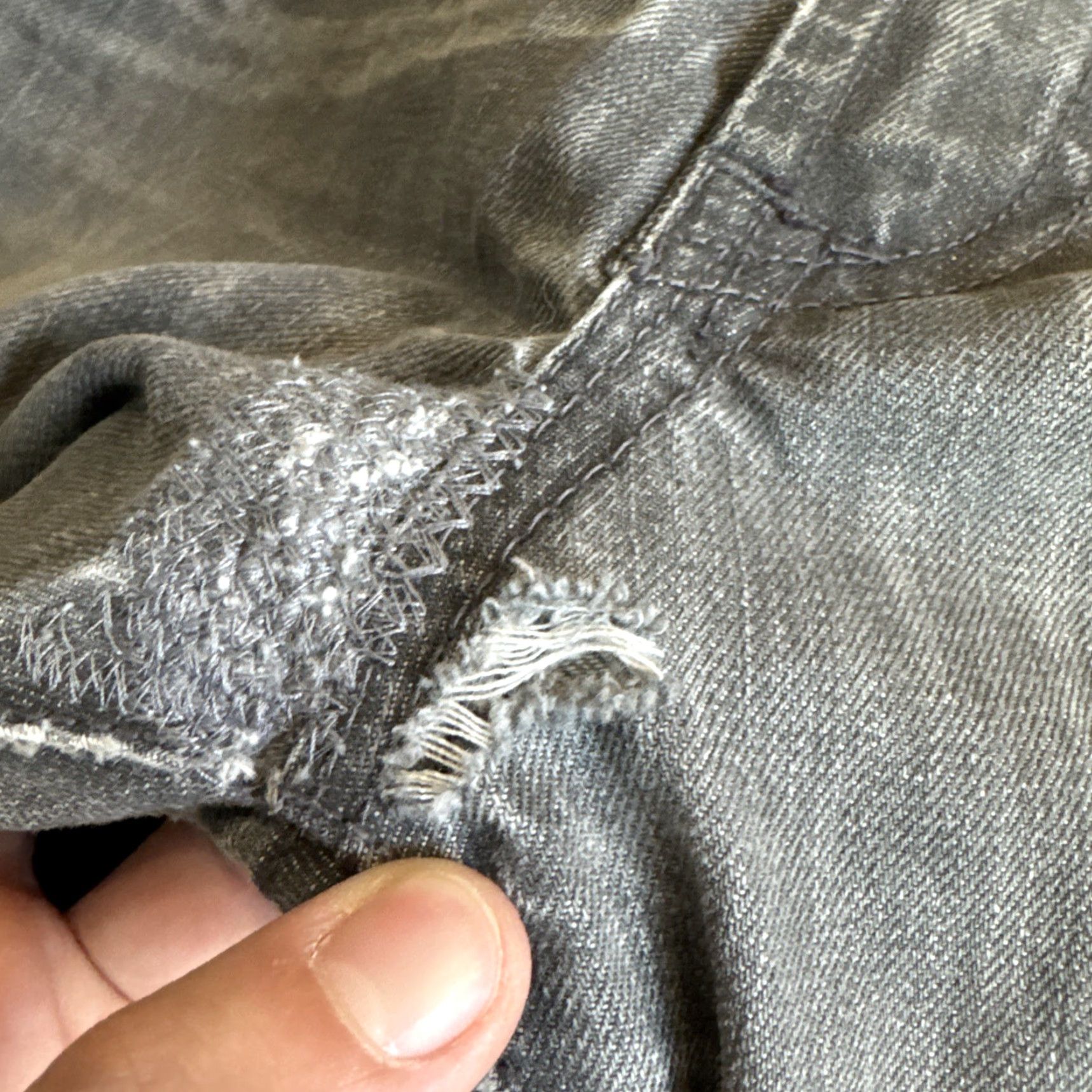 Vintage VINTAGE Aeropostale Gray Denim Straight Jeans Men 32x30 Distressed Y2K Size US 32 / EU 48 - 7 Thumbnail