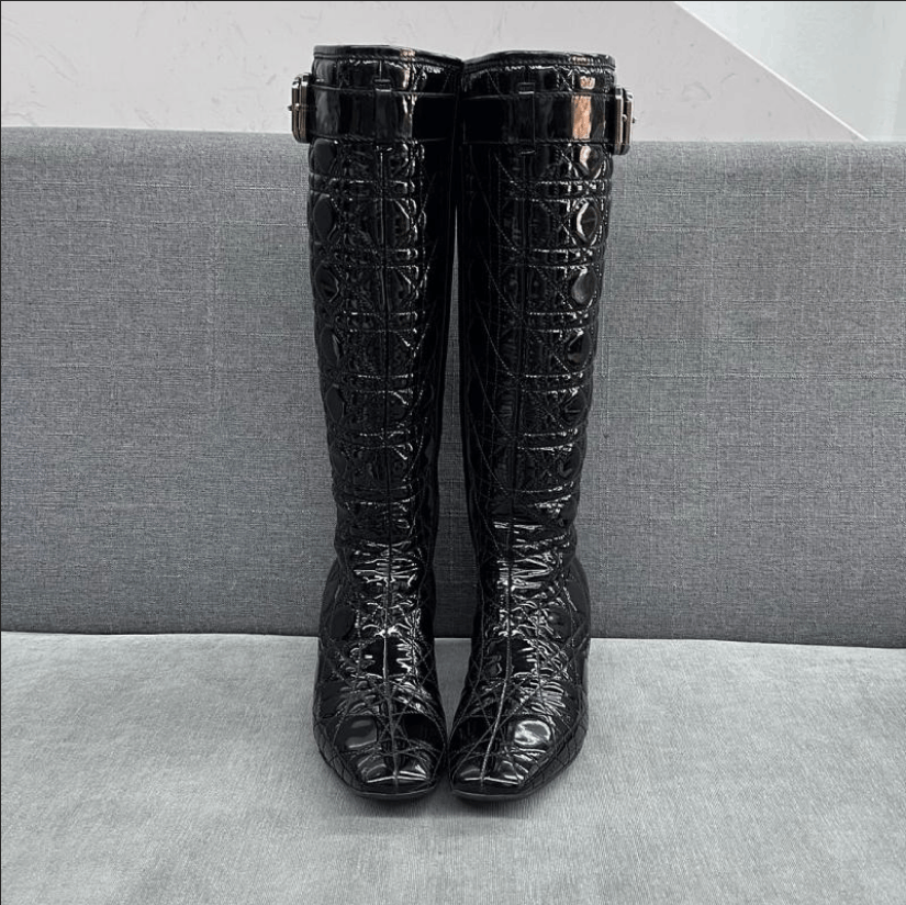 Dior Dior Calfskin Leather High Boot Size US 5.5 / IT 35.5 - 2 Thumbnail