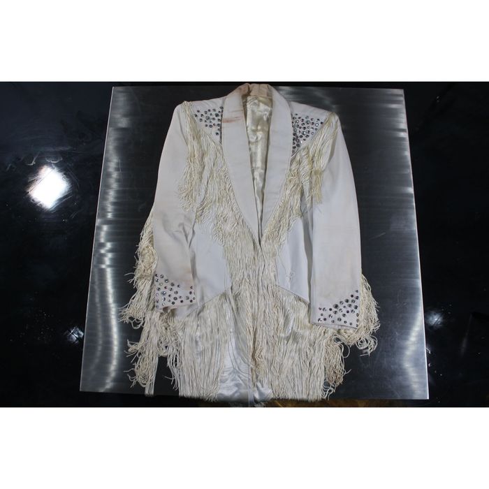 Other Vintage Rodeo Long Blazer Rhinestone Fringe Western Open Fro ...