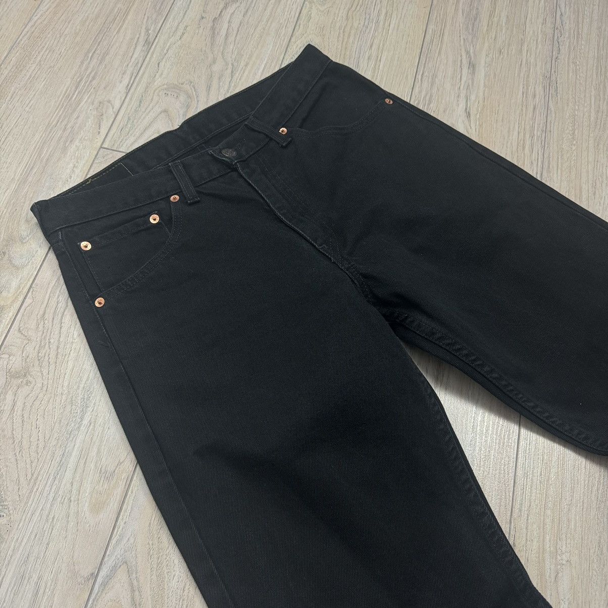 Levi's Crazy Vintage Y2K Levi’s 521 XX Black Wash Denim Jeans Size US 30 / EU 46 - 4 Thumbnail