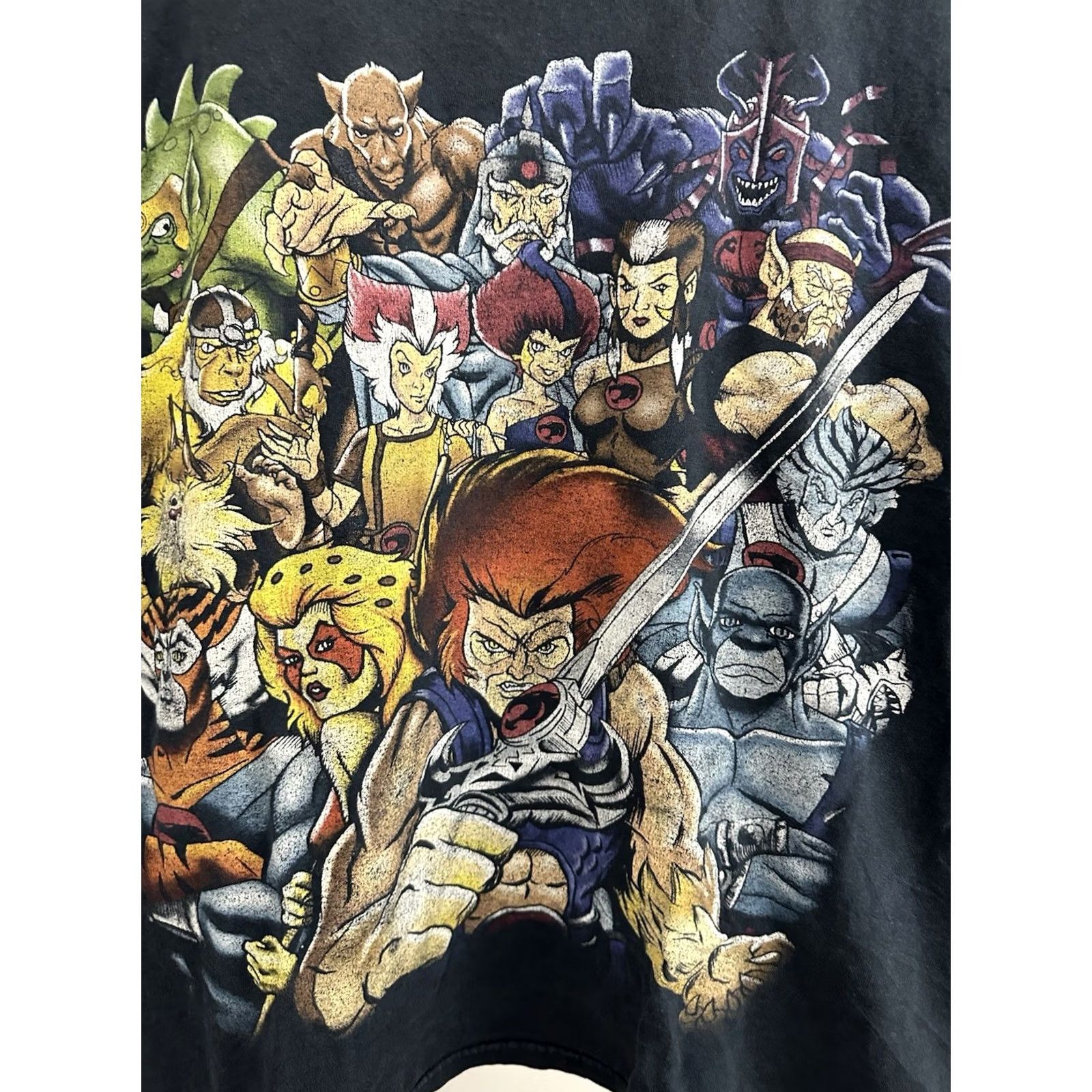 Vintage VTG He-Man Full Character Cast Faded Worn T-Shirt M Black Cartoon Distressed 80s 90s Mens Size US M / EU 48-50 / 2 - 3 Thumbnail