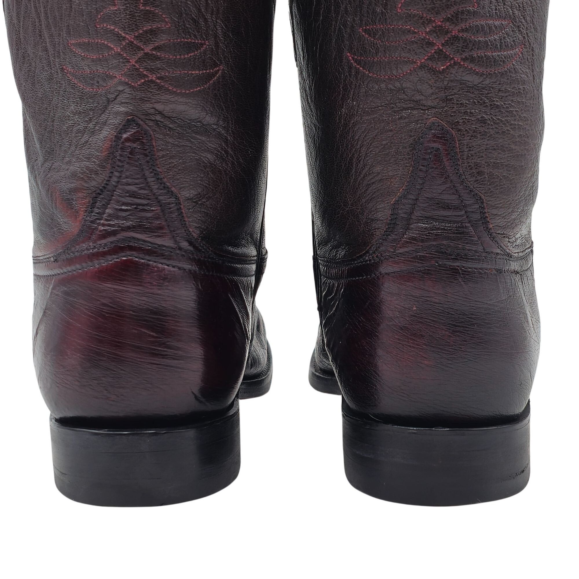 Lucchese Lucchese Classics Mens 10EE Black Cherry Burgundy Ostrich Size US 10 / EU 43 - 9 Thumbnail
