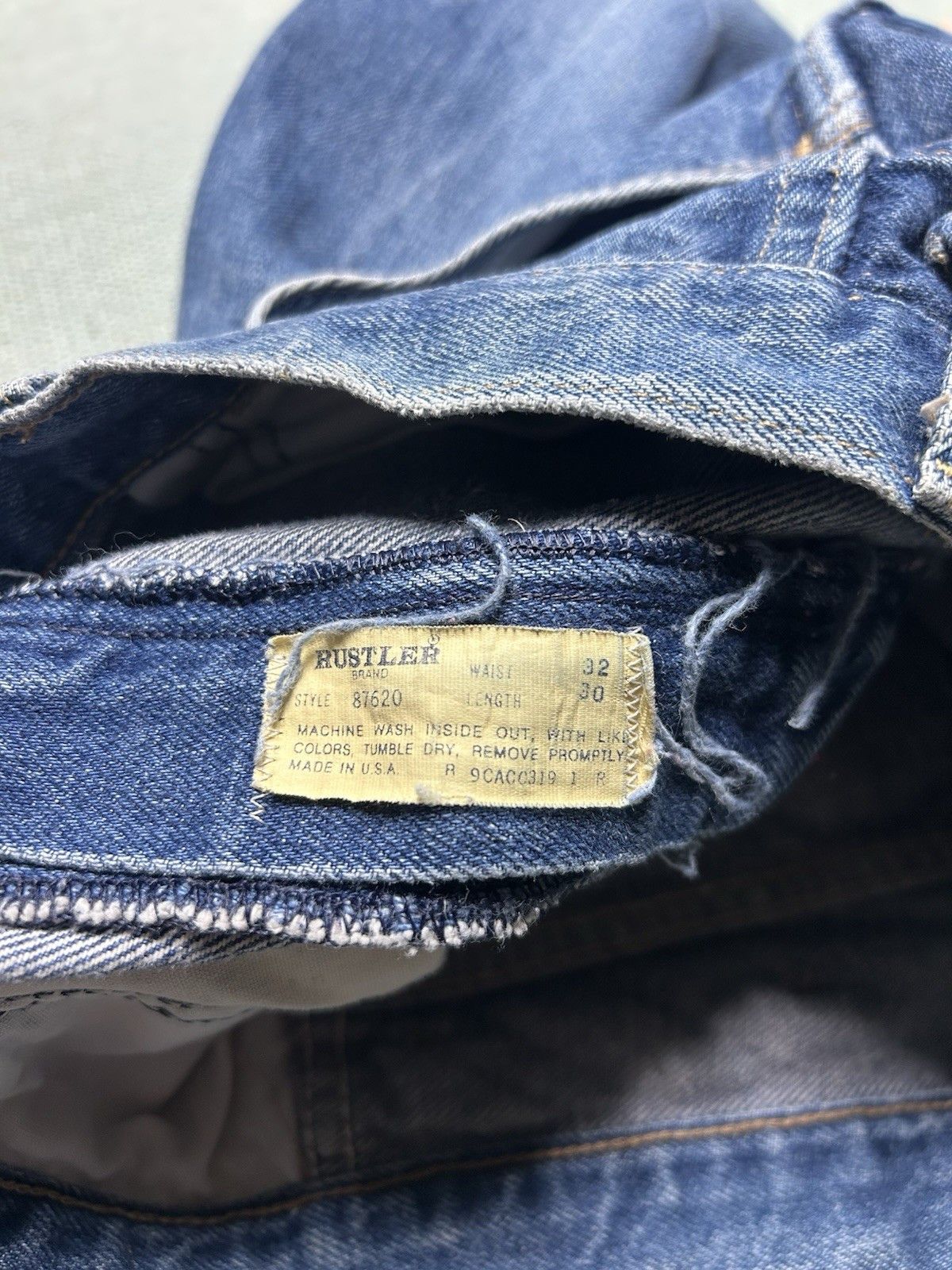 Vintage Vtg 80s rustler jeans faded bootcut cowboy western USA 30x29 Size US 30 / EU 46 - 6 Thumbnail