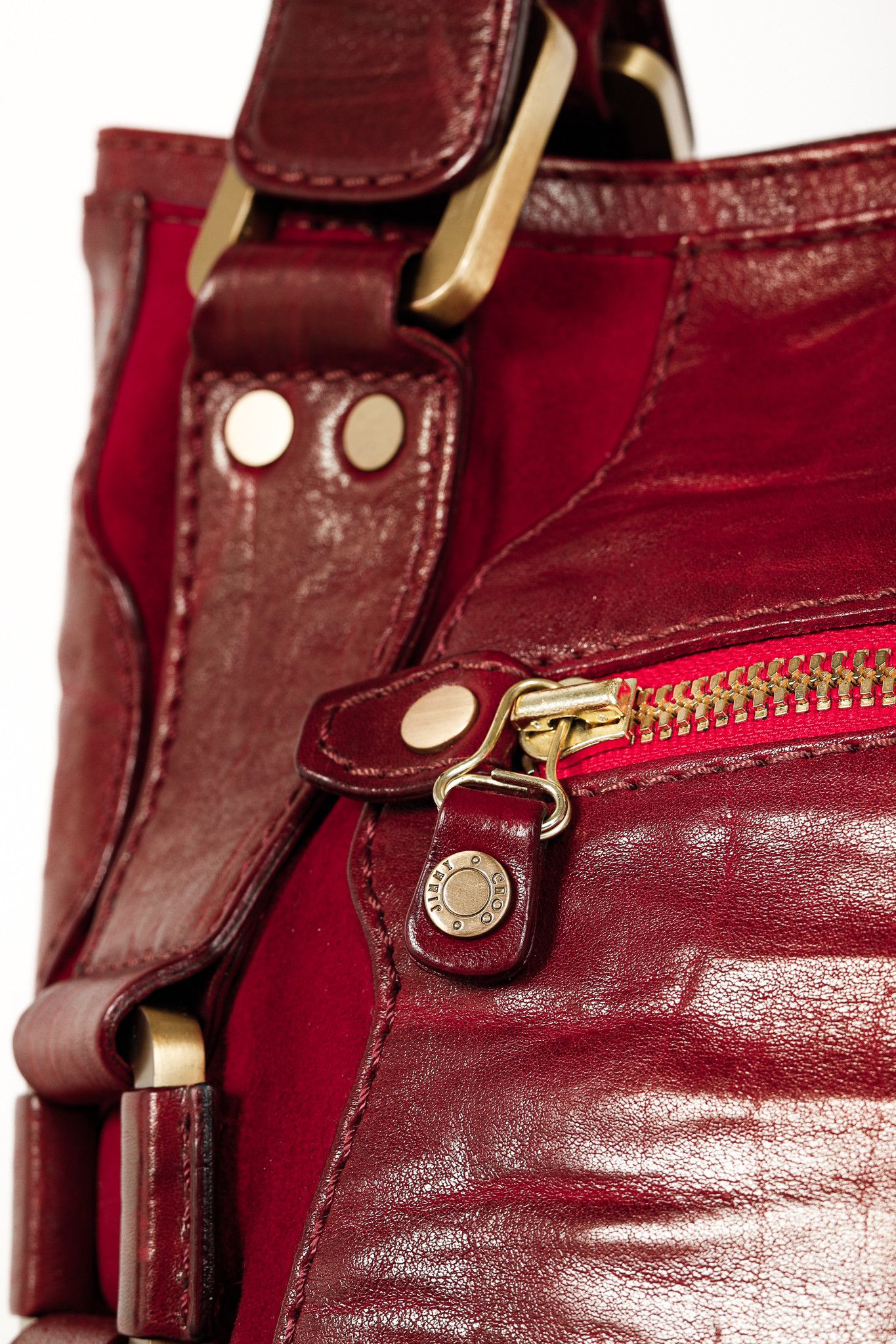 Jimmy Choo Jimmy Choo Mahala Red Slouchy Leather & Suede Shoulder Bag Size ONE SIZE - 9 Thumbnail