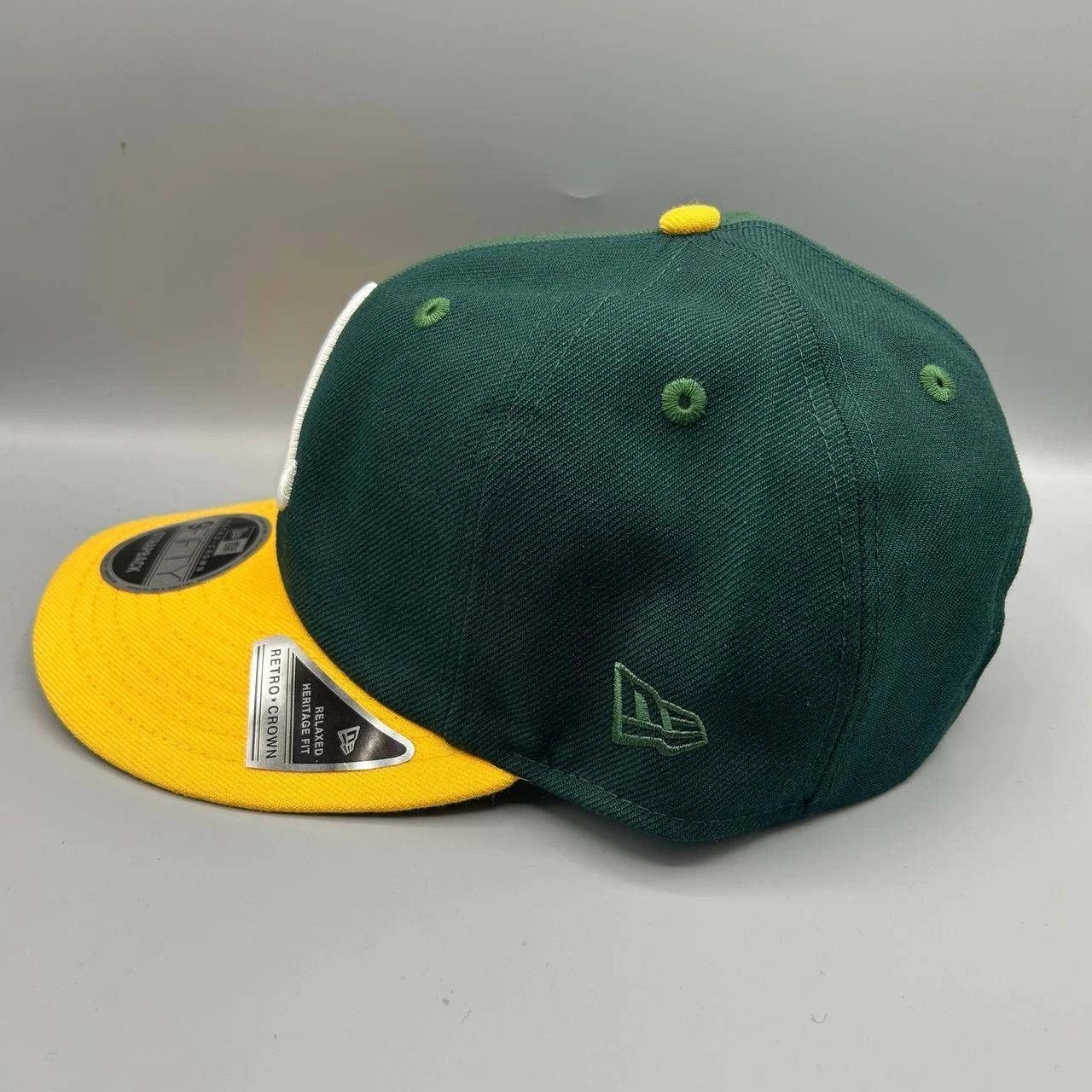 New Era Oakland Athletics Hat Men Retro Crown MLB Strap Back Wool Size ONE SIZE - 8 Thumbnail