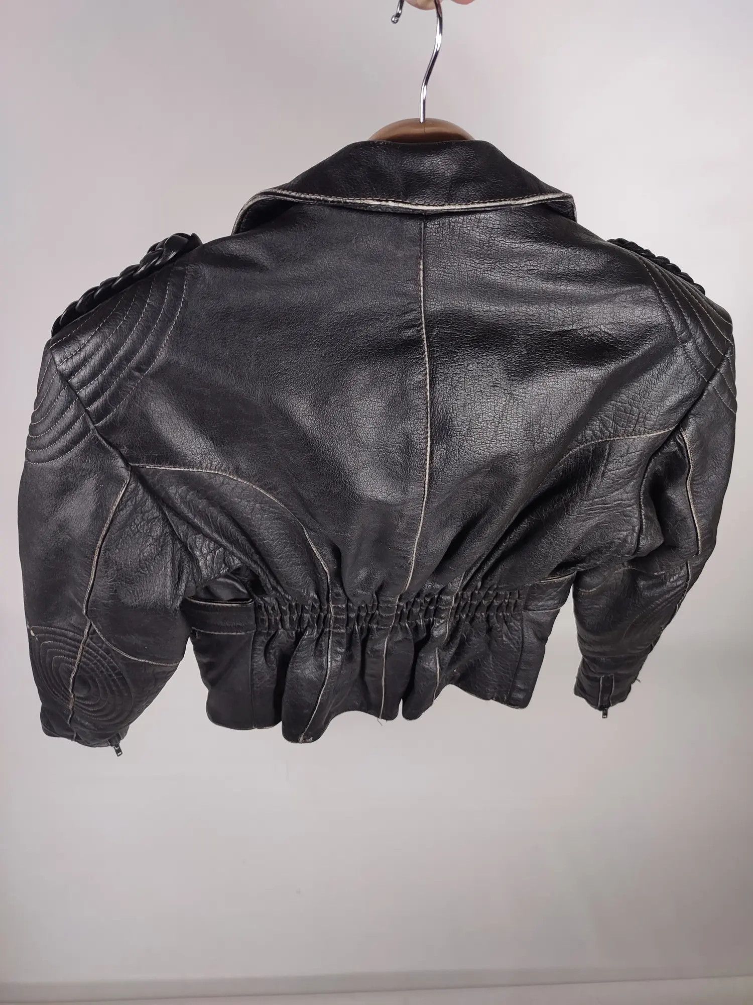 Vintage Vintage Moto Biker Faded Leather Jacket Size US M / EU 48-50 / 2 - 16 Thumbnail