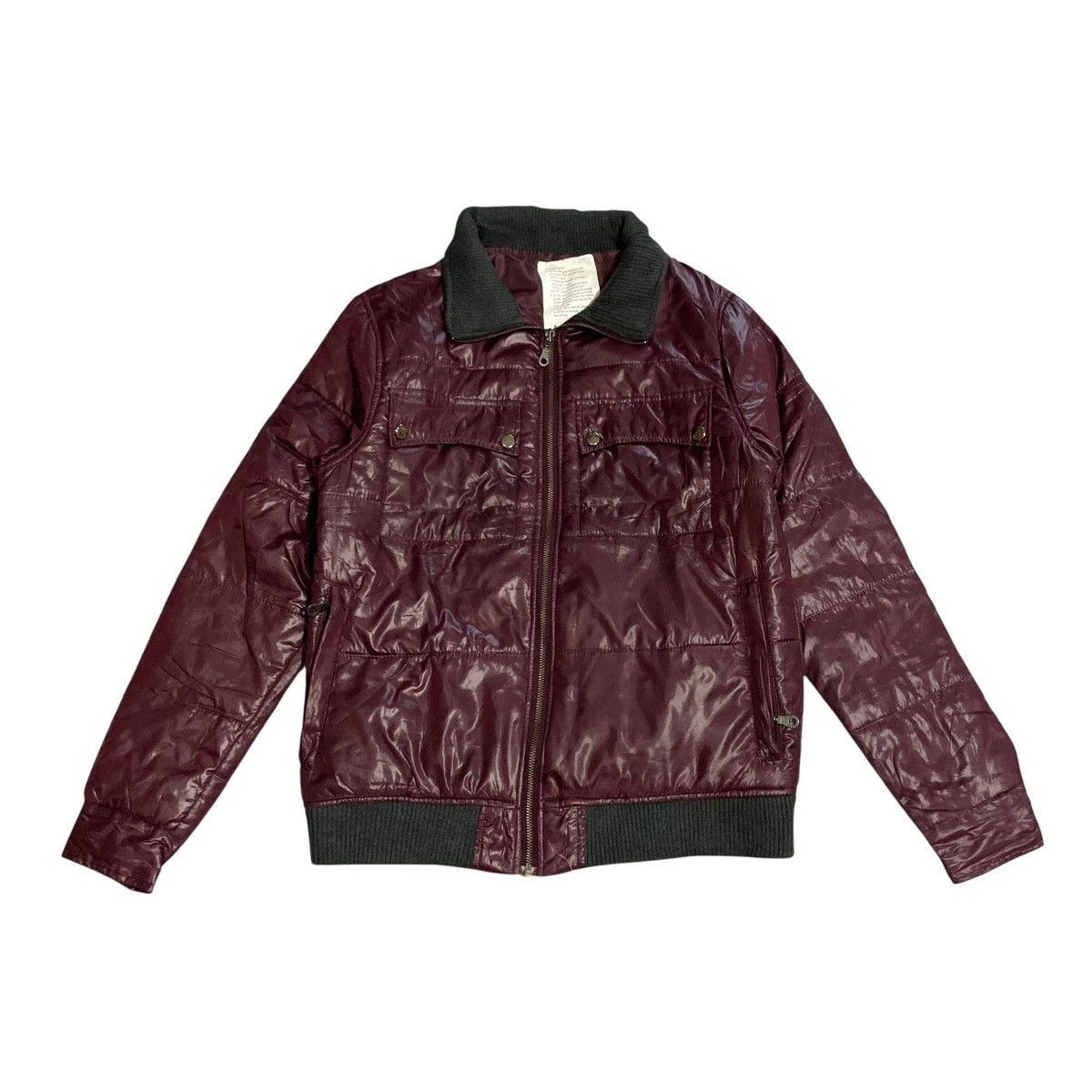 Hysteric Glamour APRM - Burgundy Bomber Quilted Jacket Vkei Japanese Size US M / EU 48-50 / 2 - 2 Thumbnail