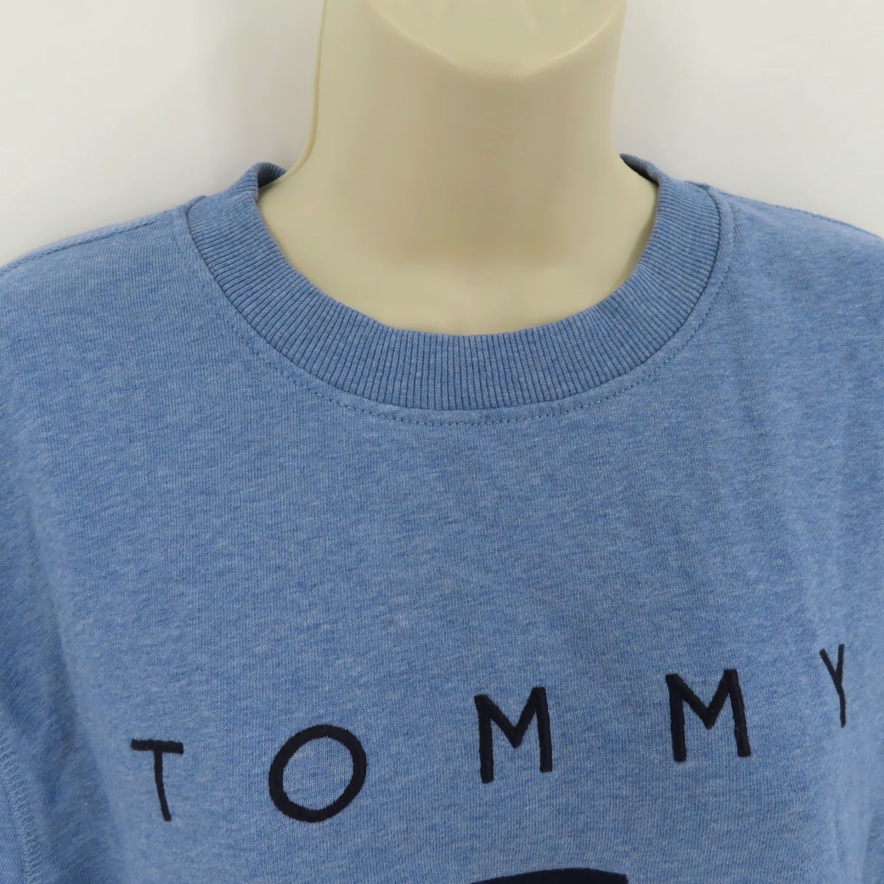 Tommy Hilfiger Tommy Hilfiger Womens Large Blue Crew Neck Embroidered Pullover Sweatshirt Top Shirt Size L / US 10 / IT 46 - 2 Thumbnail