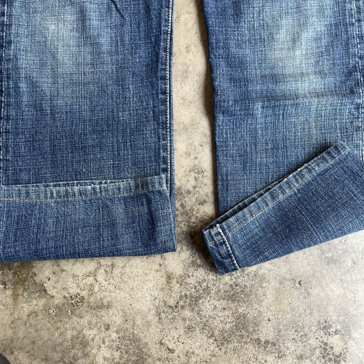 Japanese Brand 🔥🇯🇵Le-Model Stoned Washed Ripped Distress Selvedge Denim Jean Size US 31 - 7 Thumbnail