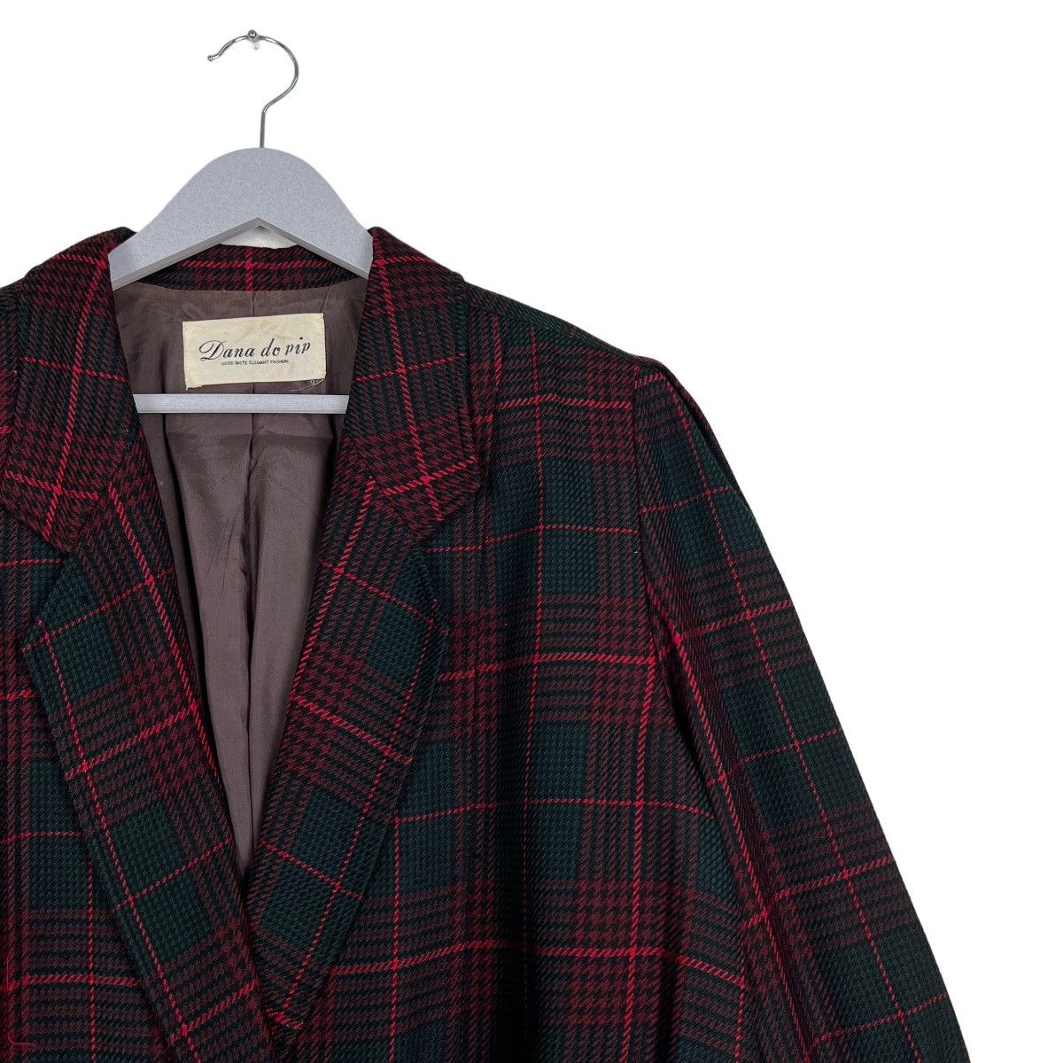 Issey Miyake 🔥 DANA DO PIP PLAID CHECK WOOL COLAR LESS BOMBER JACKET Size US M / EU 48-50 / 2 - 7 Thumbnail