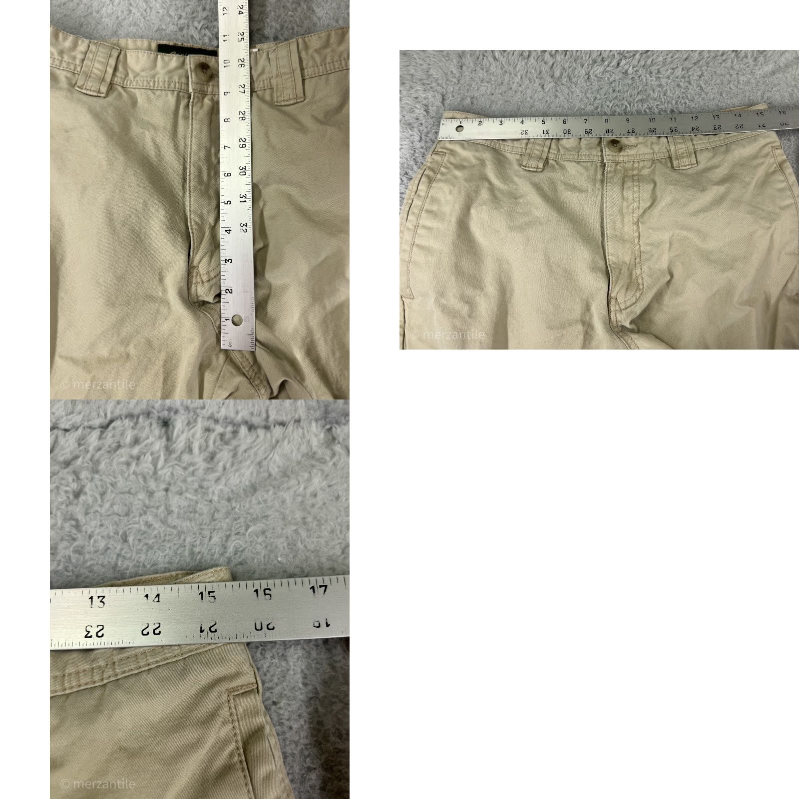 Eddie Bauer Eddie Bauer Mens Cargo Pants 32 Beige Cotton Twill 5-Pocket Relaxed Straight Front Size US 31 - 9 Thumbnail