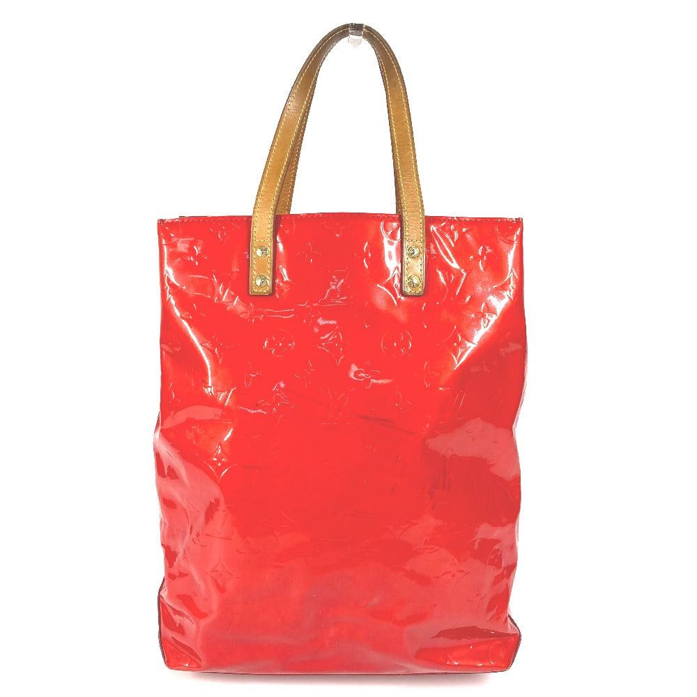 Louis Vuitton M91086 Monogram Vernis Reed Mm Vertical Briefcase Tote Bag Shoulder Women Lipstick Red