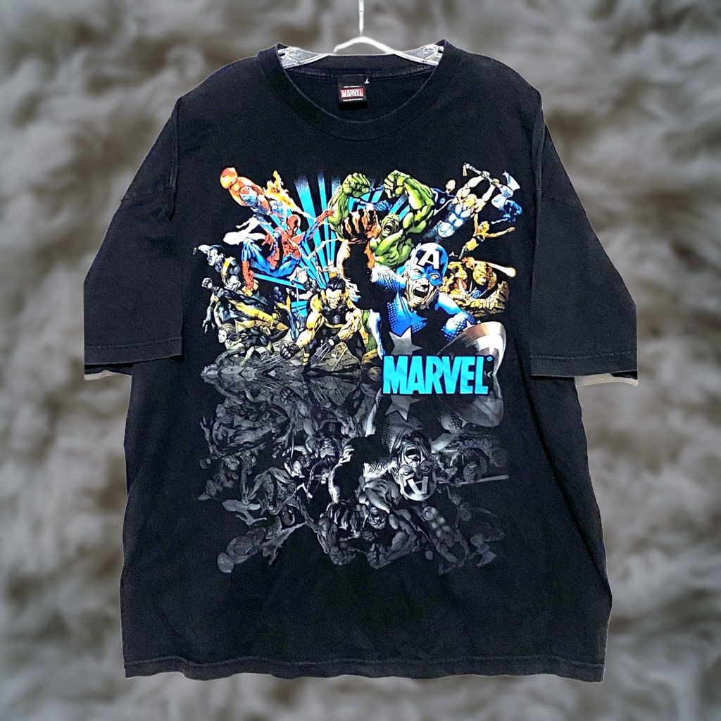 Vintage VINTAGE Mad Engine Marvel Shadow Hulk Black Shirt Mens XL T-Shirt 2000s Size US XL / EU 56 / 4 - 1 Thumbnail