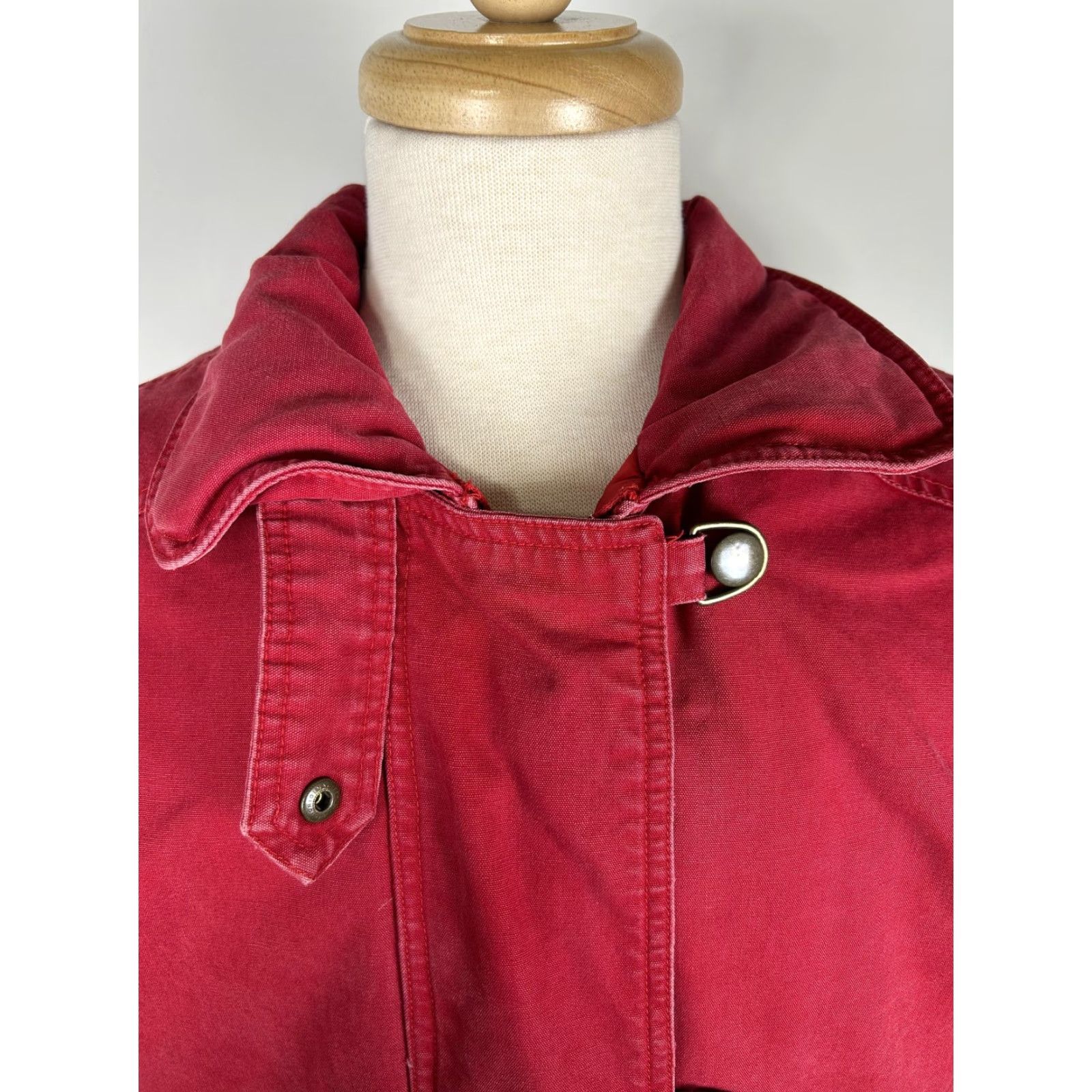 Eddie Bauer VINTAGE Eddie Bauer Coat Parka Women’s Medium Red Down Lined 90s Canvas Nylon Full Zip Pockets Collar Casual Travel Size M / US 6-8 / IT 42-44 - 3 Thumbnail