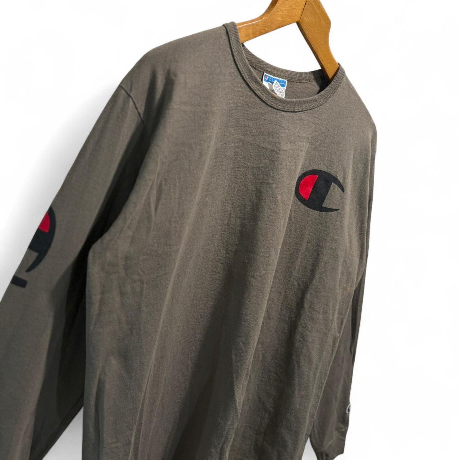 Champion Vintage green champion long sleeve shirt xxl Size US XXL / EU 58 / 5 - 1 Thumbnail