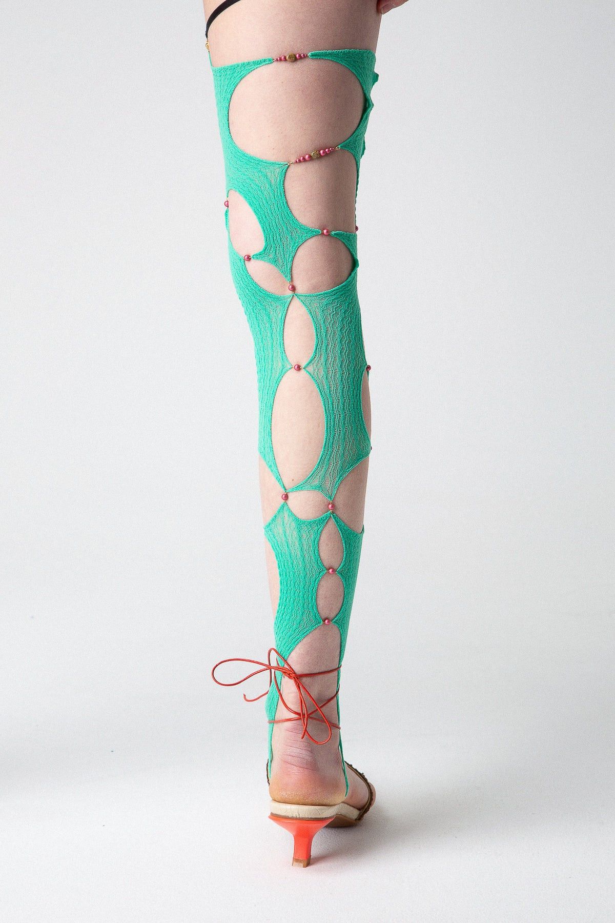 RUIbuilt $335 RUI Size 1 Single Cropped Thigh-High Sock Size ONE SIZE - 3 Thumbnail