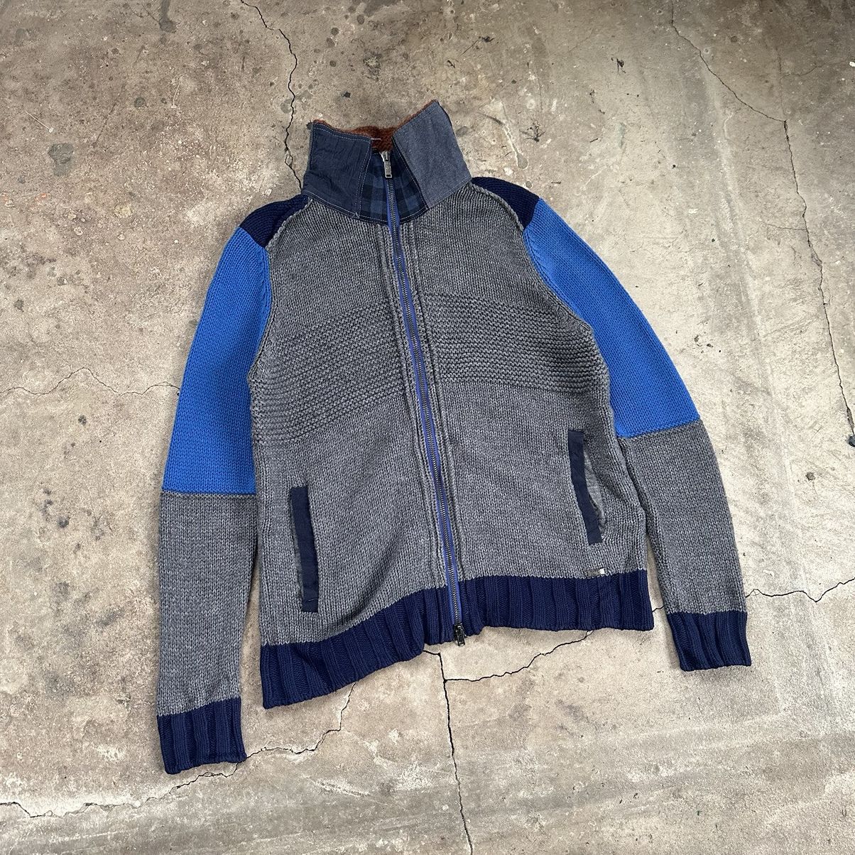 Iceberg Iceberg jeans vintage zip sweater patchwork hand knit Size US L / EU 52-54 / 3 - 2 Thumbnail
