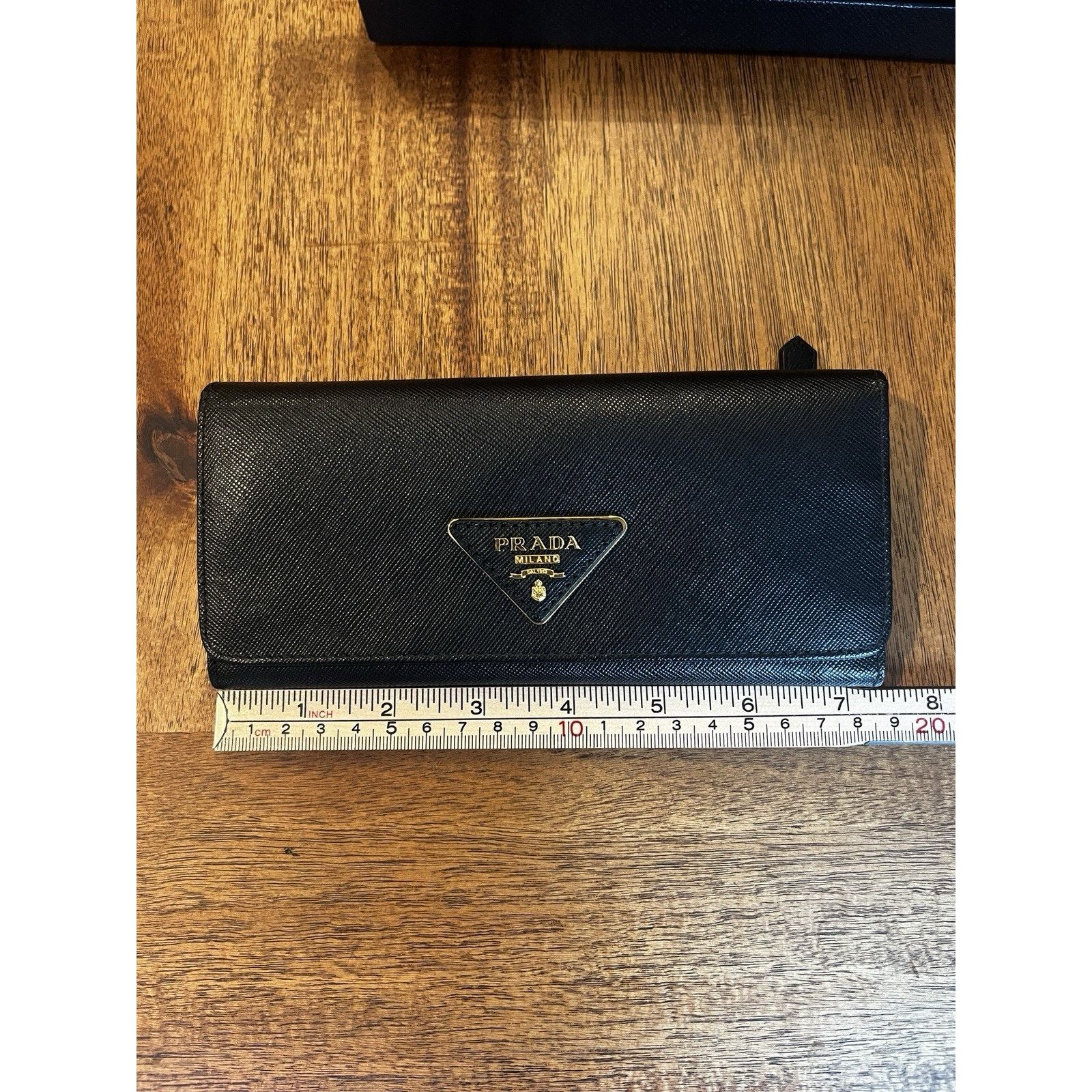 Prada Prada Large Saffiano Leather Wallet 100% Authentic Black Size ONE SIZE - 6 Thumbnail