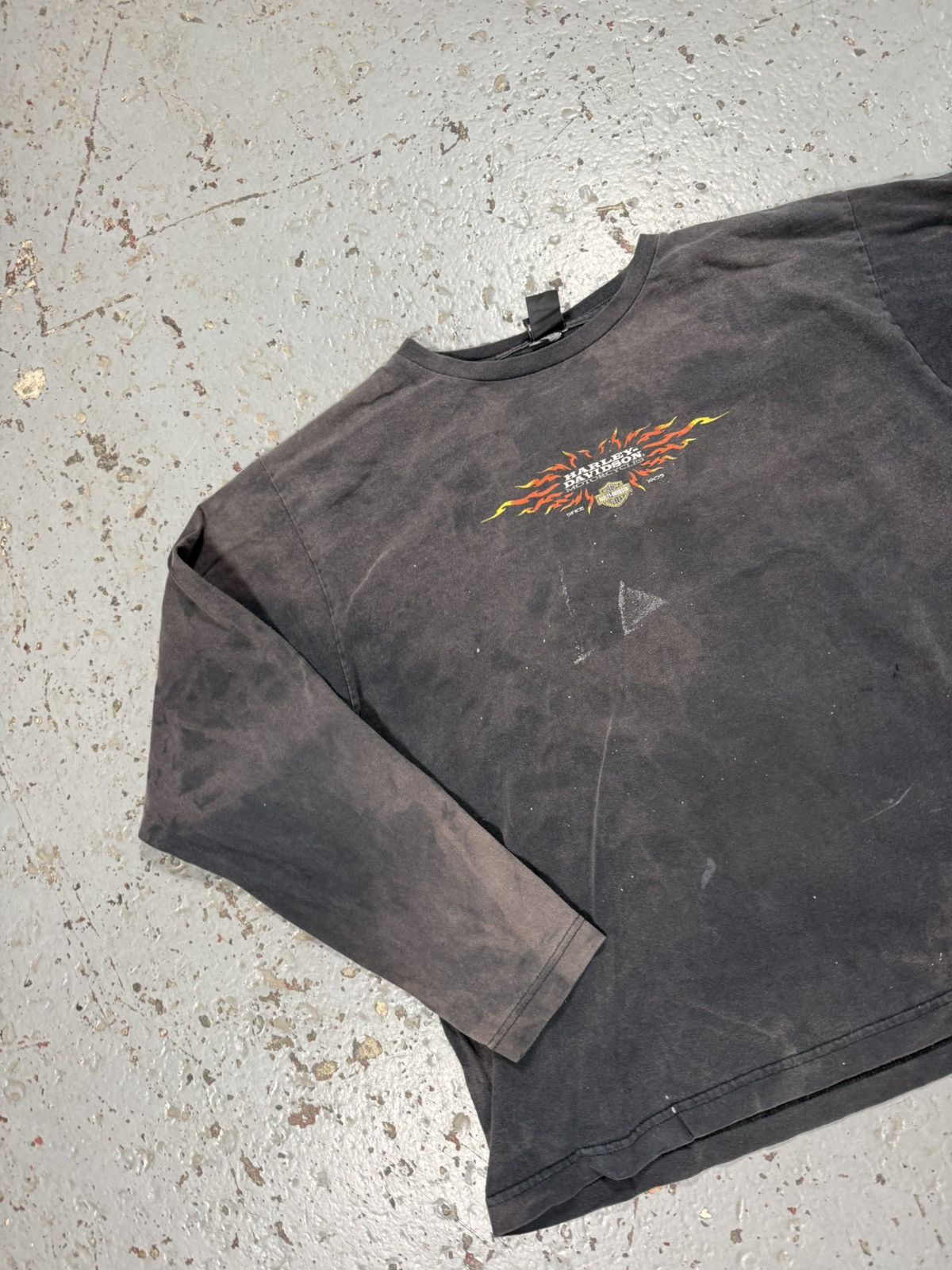 Harley Davidson Vintage Harley Davidson Faded Longsleeve Flame Tee Size US L / EU 52-54 / 3 - 4 Thumbnail