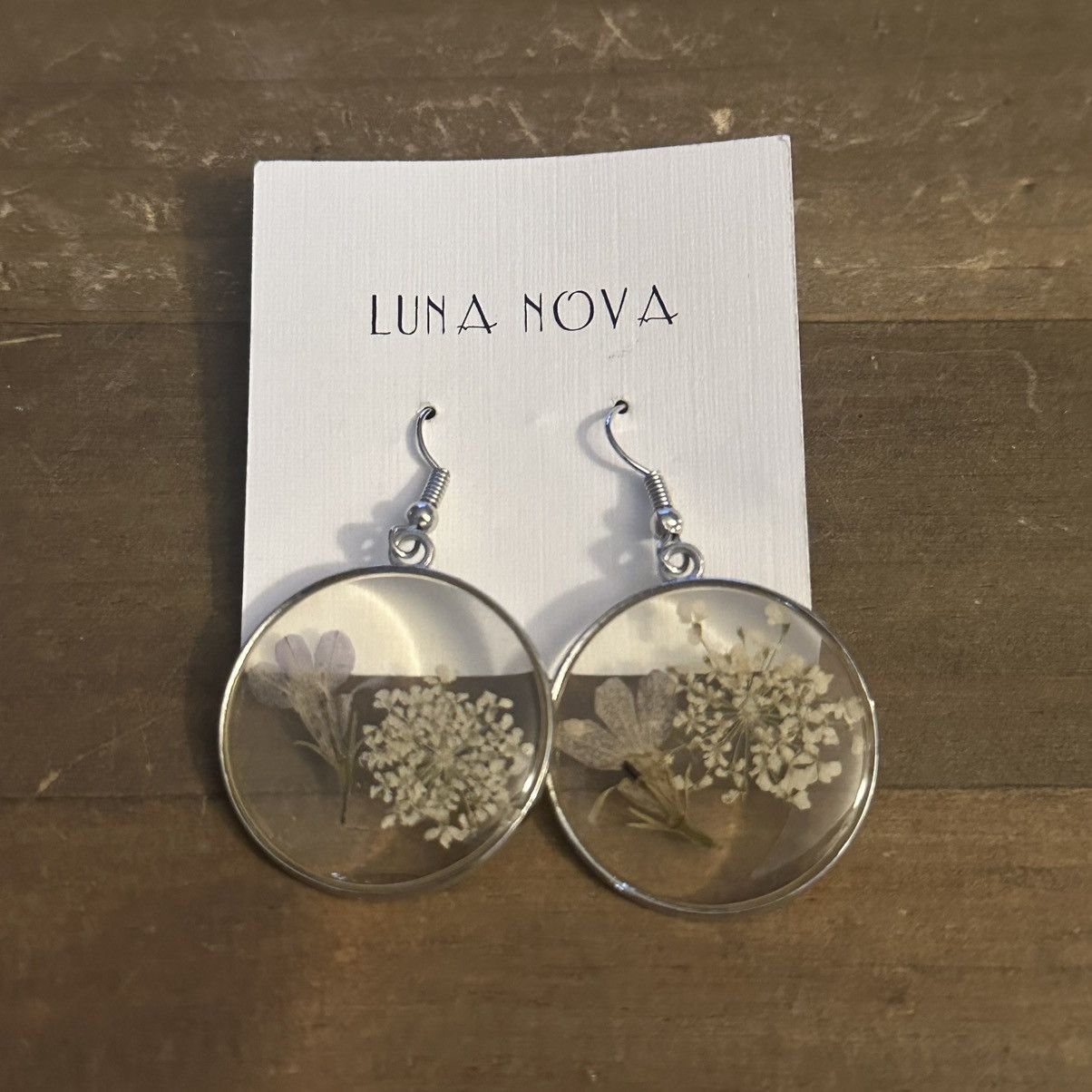 Other Luna Nova pressed flower resin dangle earrings Size ONE SIZE - 3 Thumbnail