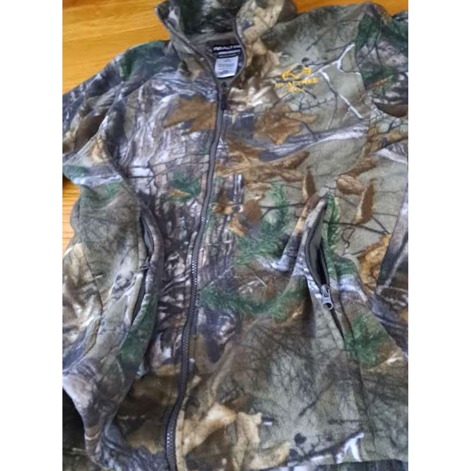 Realtree VINTAGE Realtree Camouflage Full Zip Fleece Jacket Medium M Unisex Adults Green Warm Up Jacket Size US M / EU 48-50 / 2 - 4 Thumbnail