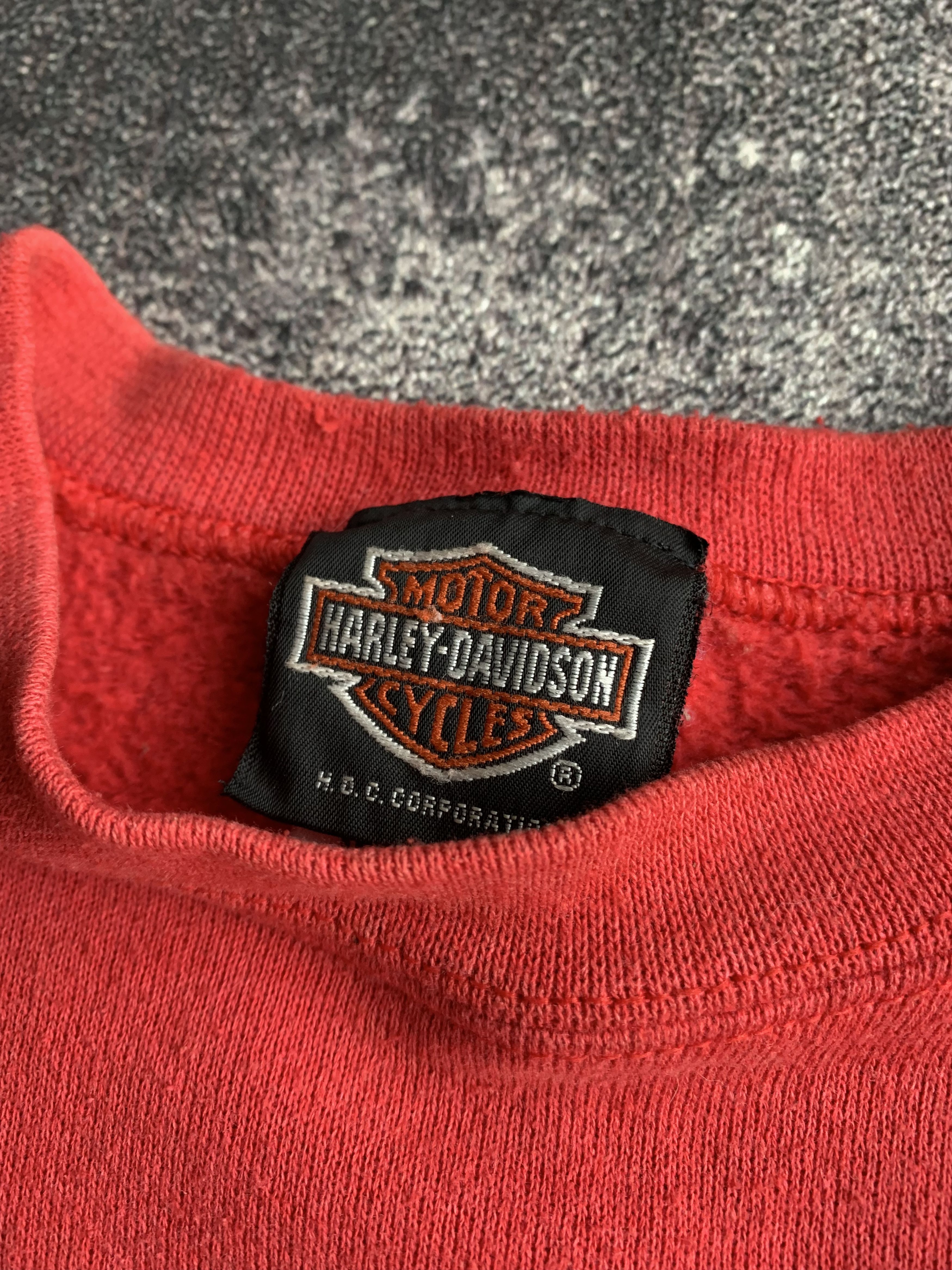 Harley Davidson 💎 Vintage Harley Davidson Ride To Live Flame Sweatshirts Size US M / EU 48-50 / 2 - 4 Thumbnail