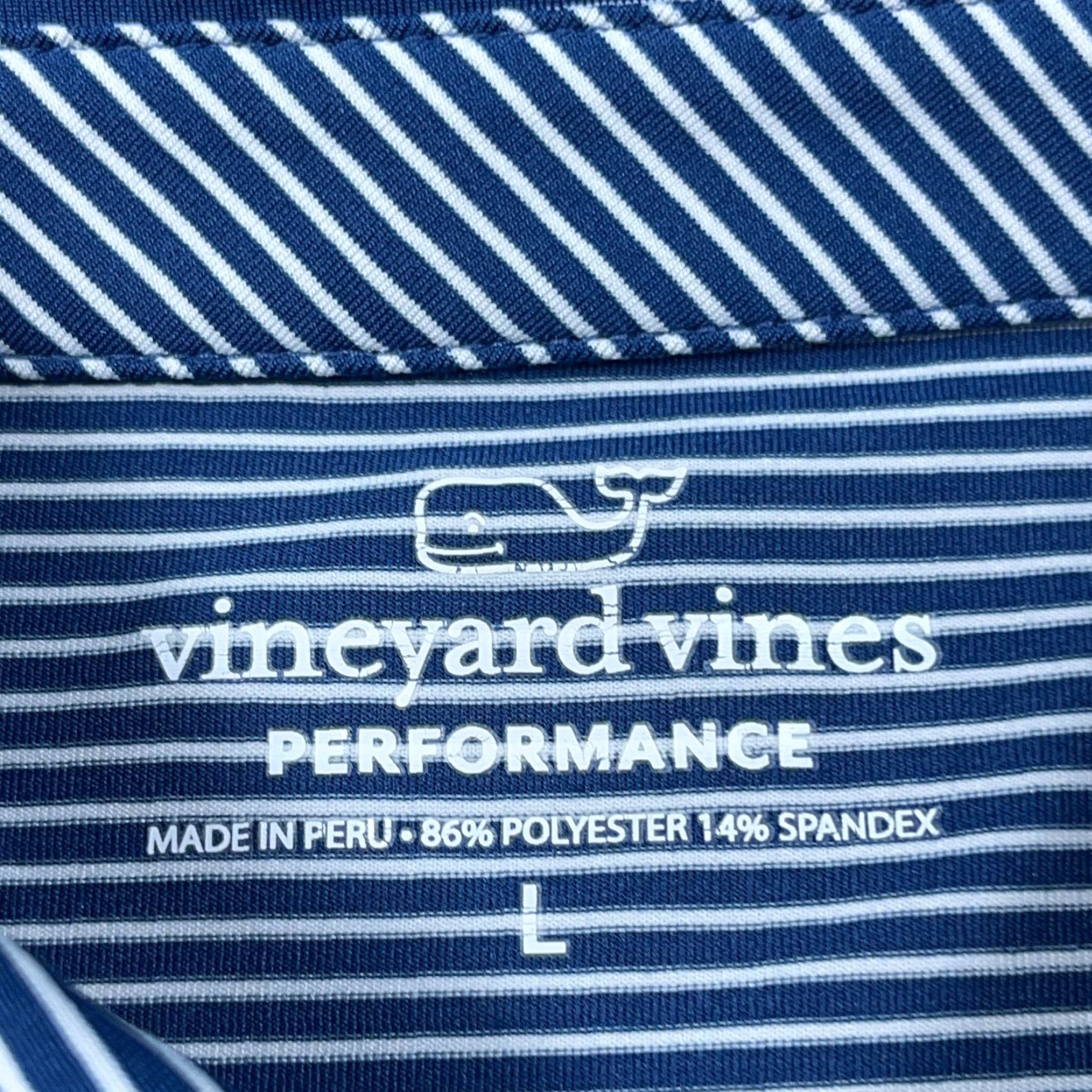 Vineyard Vines Vineyard Vines Polo Shirt Men Large Blue Striped Performance Wicking Colorblock Polo Shirt Men Large Blue Striped Colorblock Size US L / EU 52-54 / 3 - 3 Thumbnail