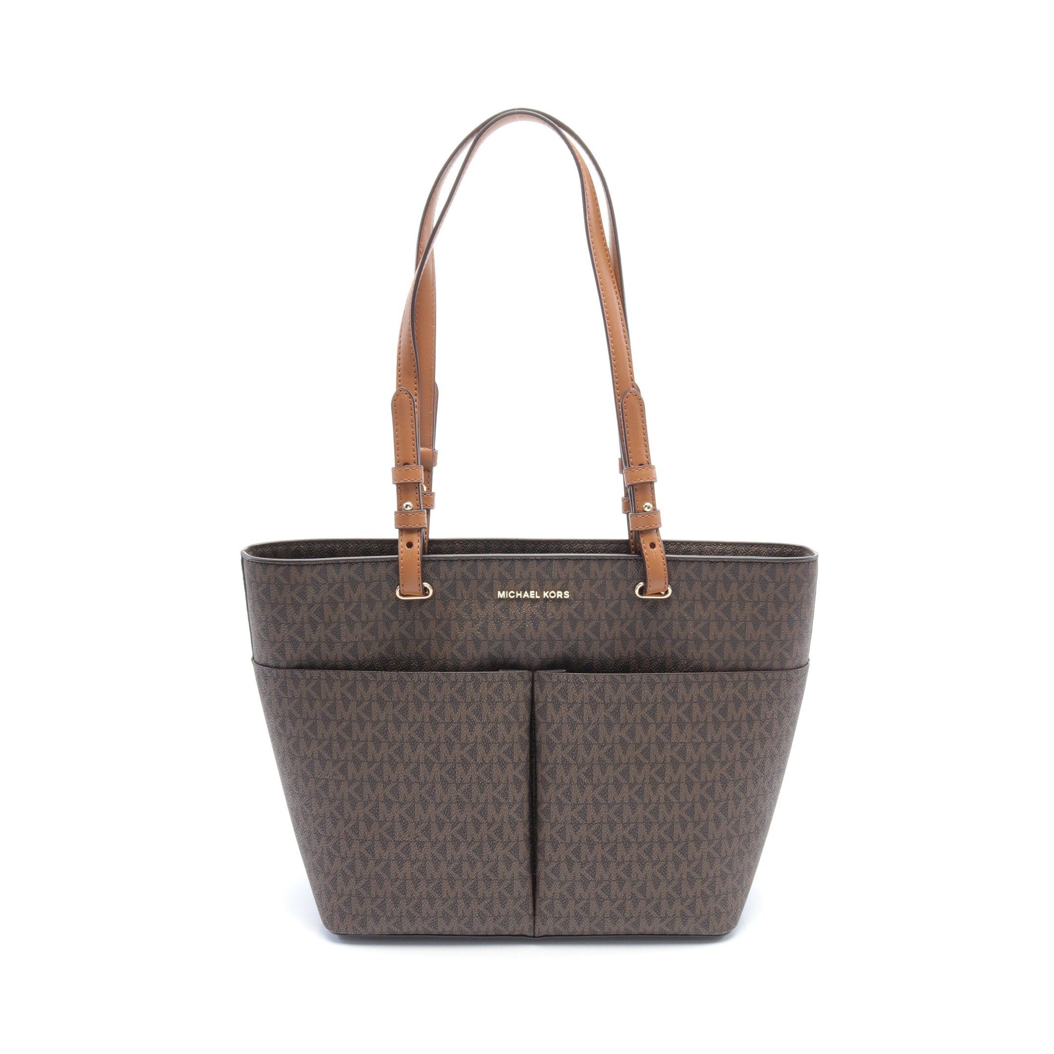 Michael Kors Bedford Shoulder Bag Tote Leather Dark Brown